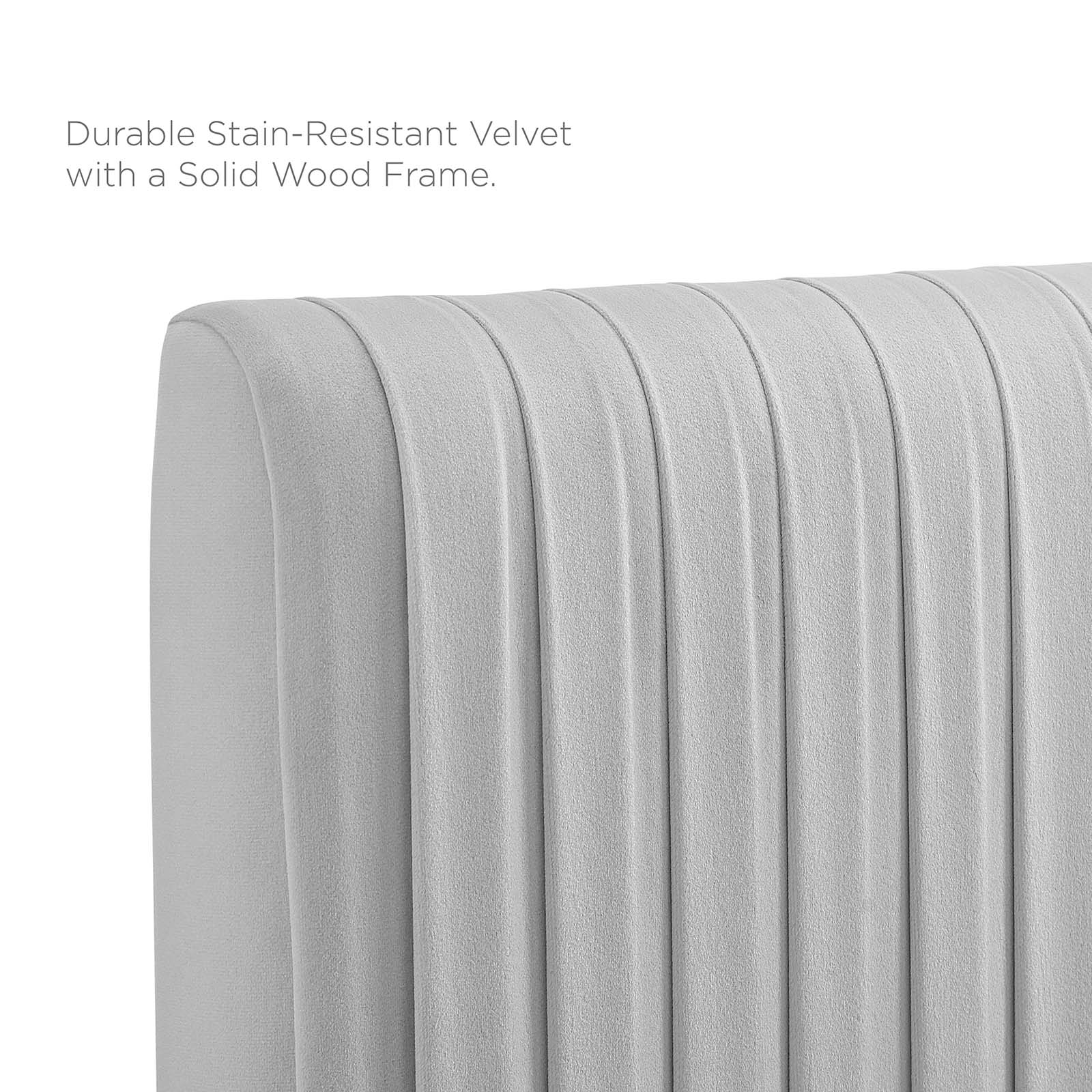 Eloise Channel Tufted Performance Velvet Headboard