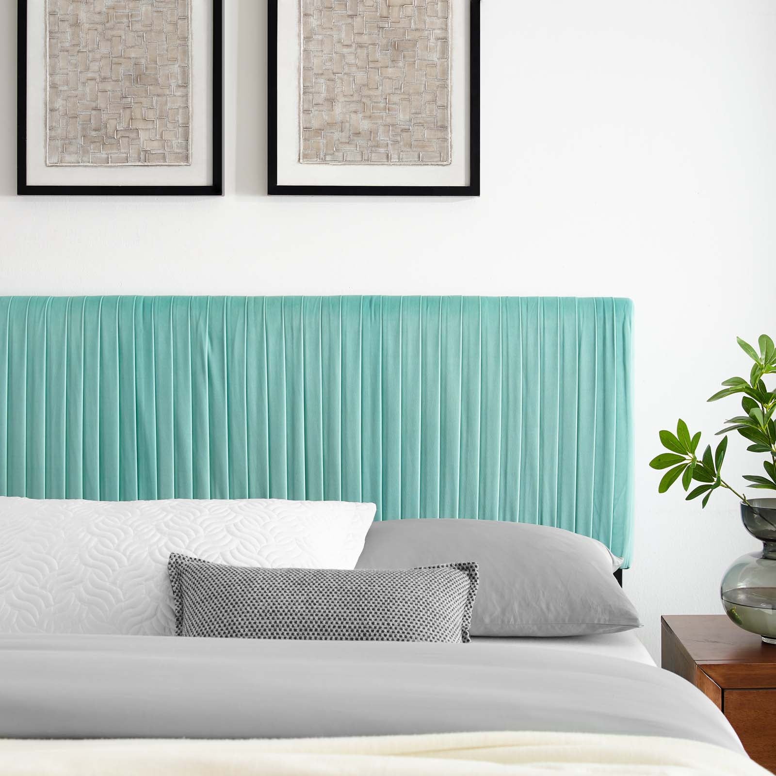 Eloise Channel Tufted Performance Velvet Headboard