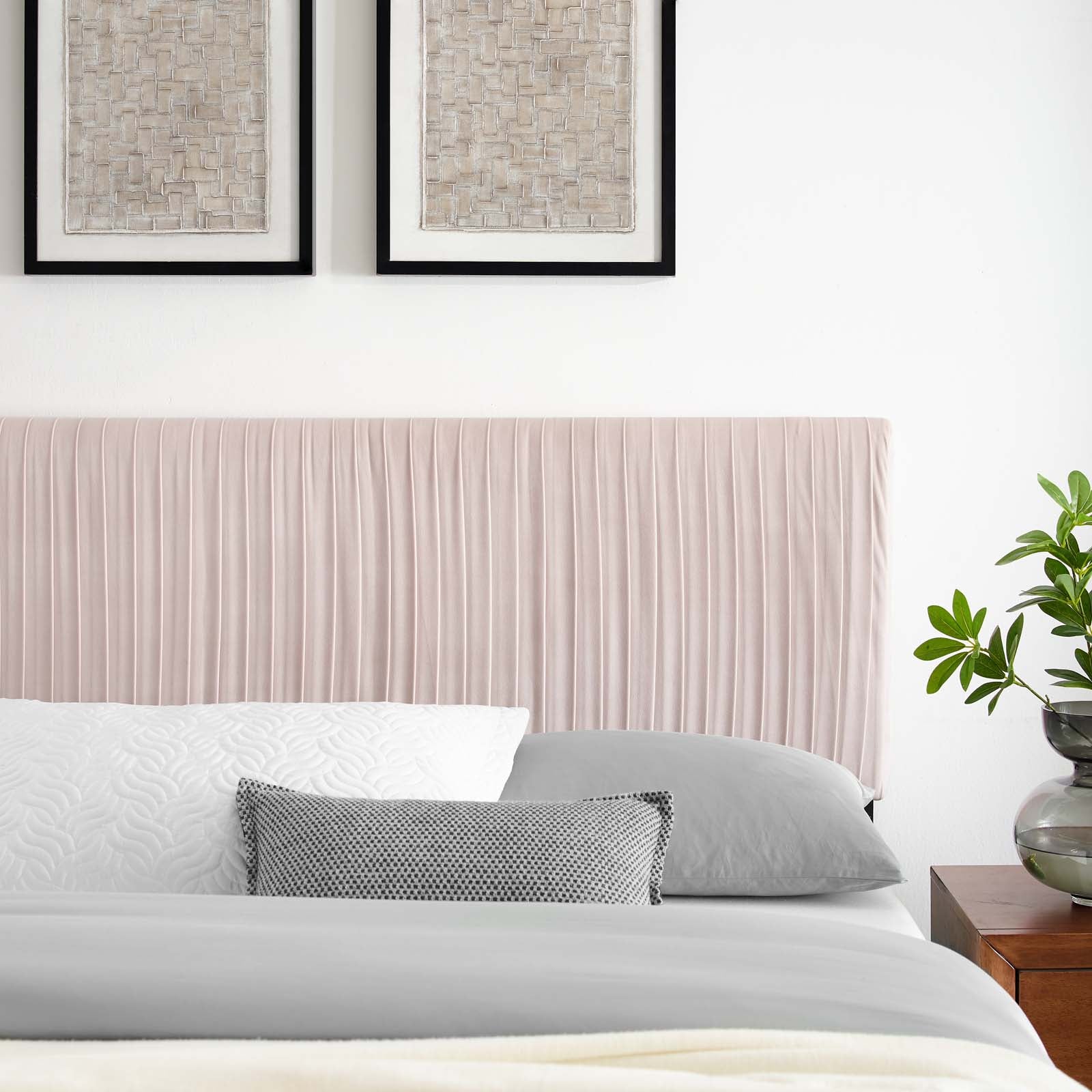 Eloise Channel Tufted Performance Velvet Headboard