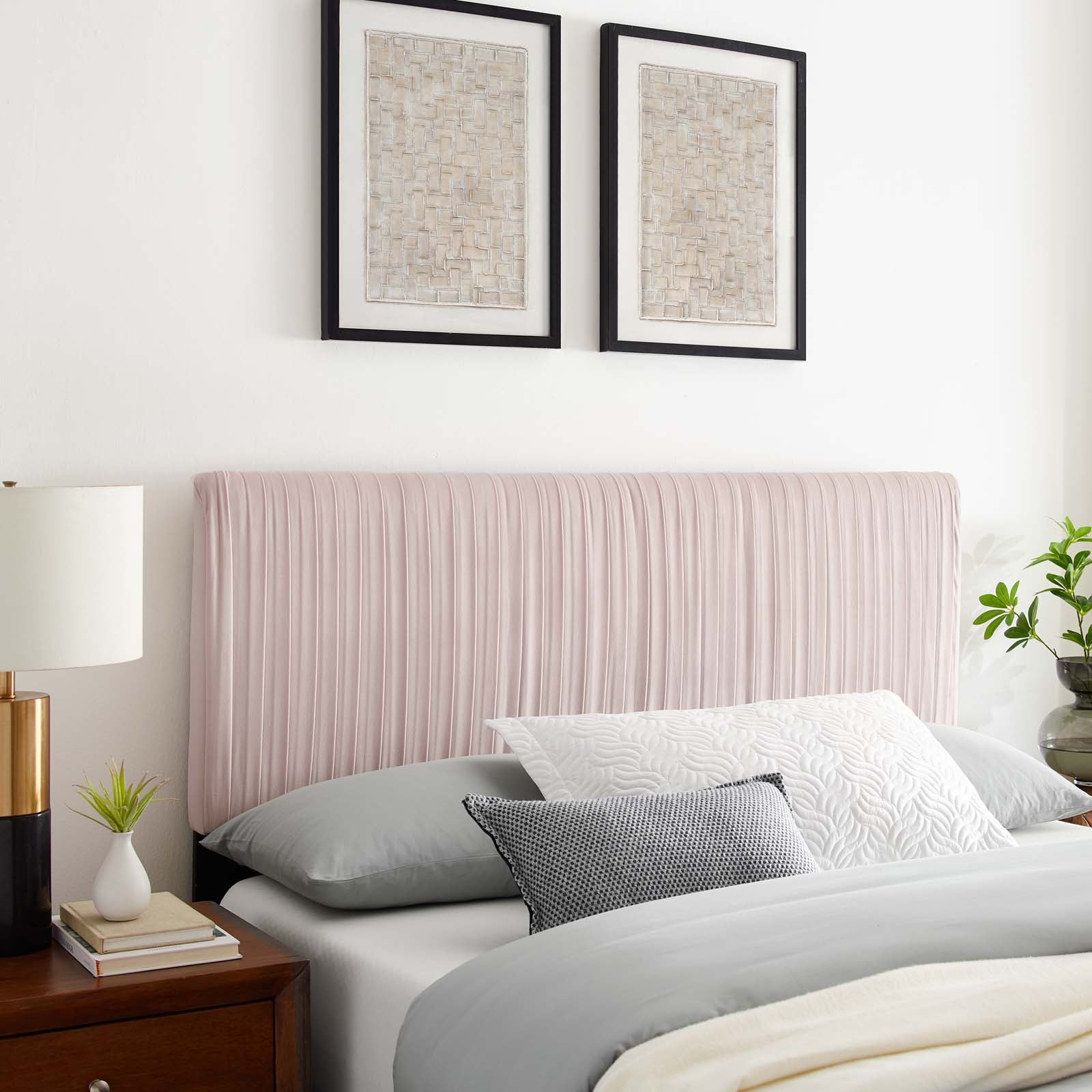 Eloise Channel Tufted Performance Velvet Headboard