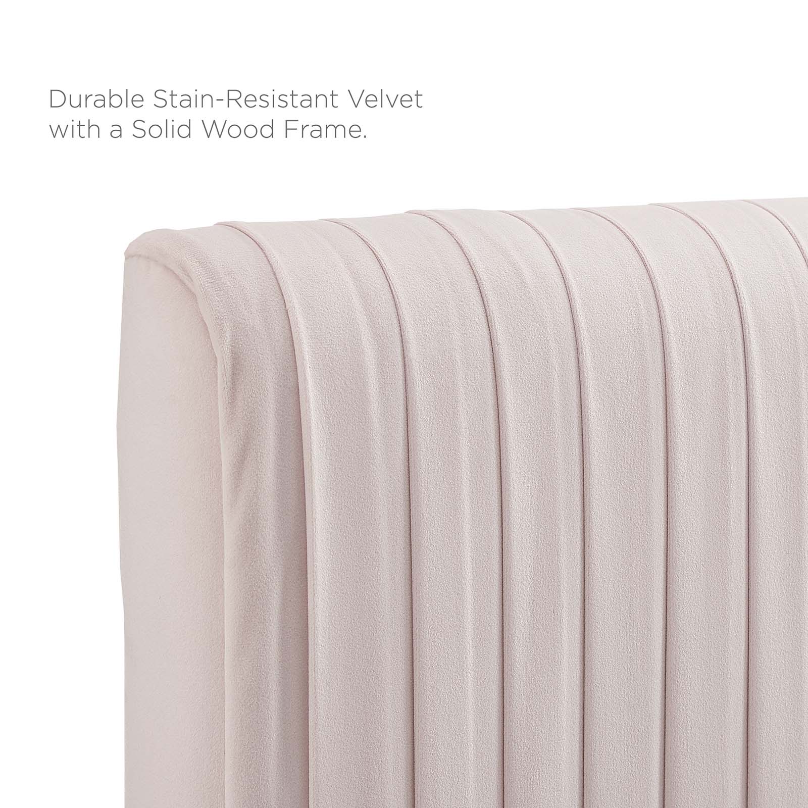 Eloise Channel Tufted Performance Velvet Headboard