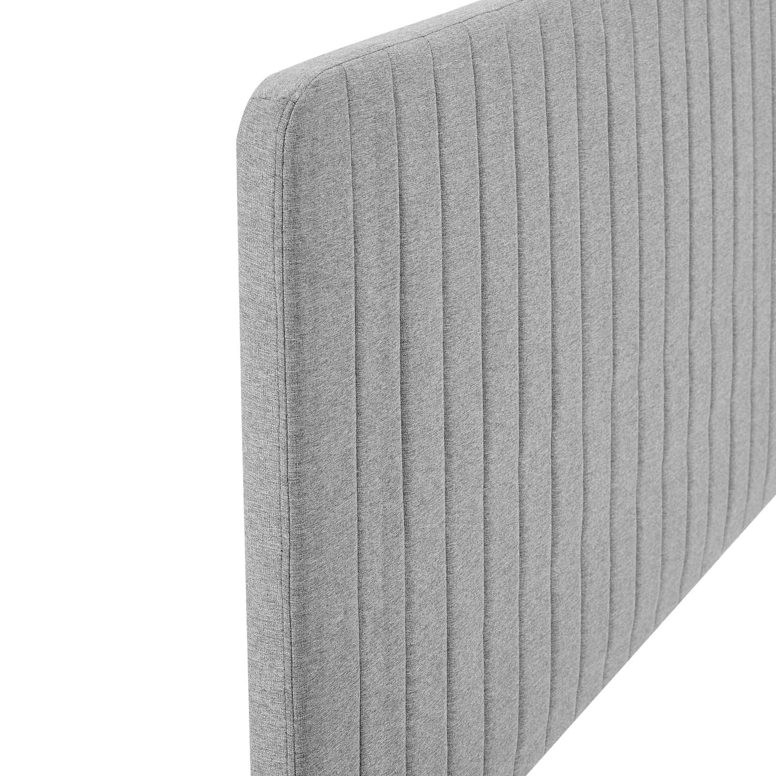 Milenna Channel Tufted Upholstered Fabric Headboard