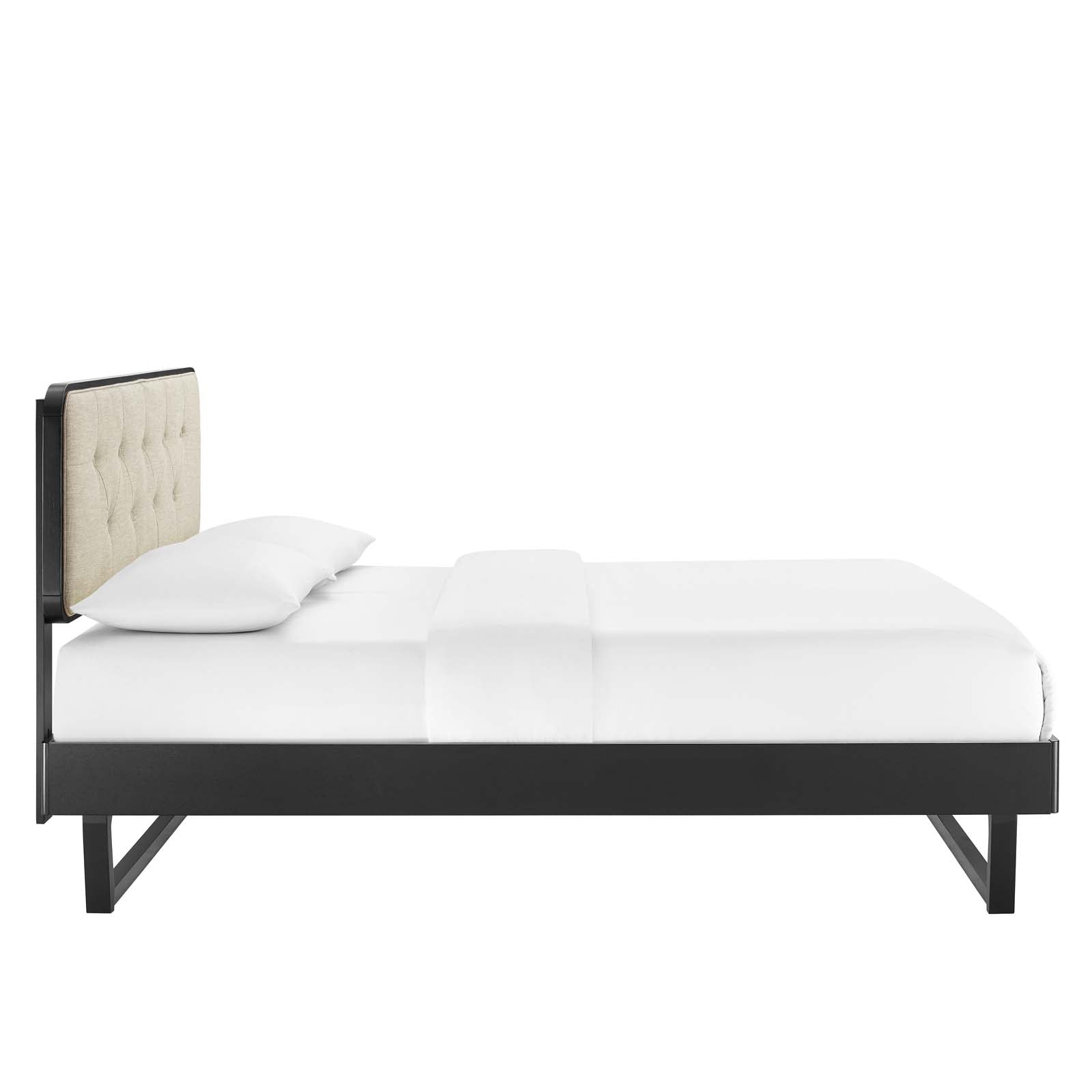 Bridgette Queen Wood Platform Bed With Angular Frame - East Shore Modern Home Furnishings