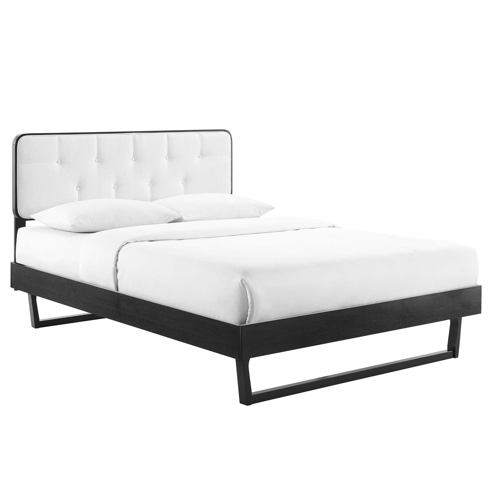 Bridgette Queen Wood Platform Bed With Angular Frame - East Shore Modern Home Furnishings