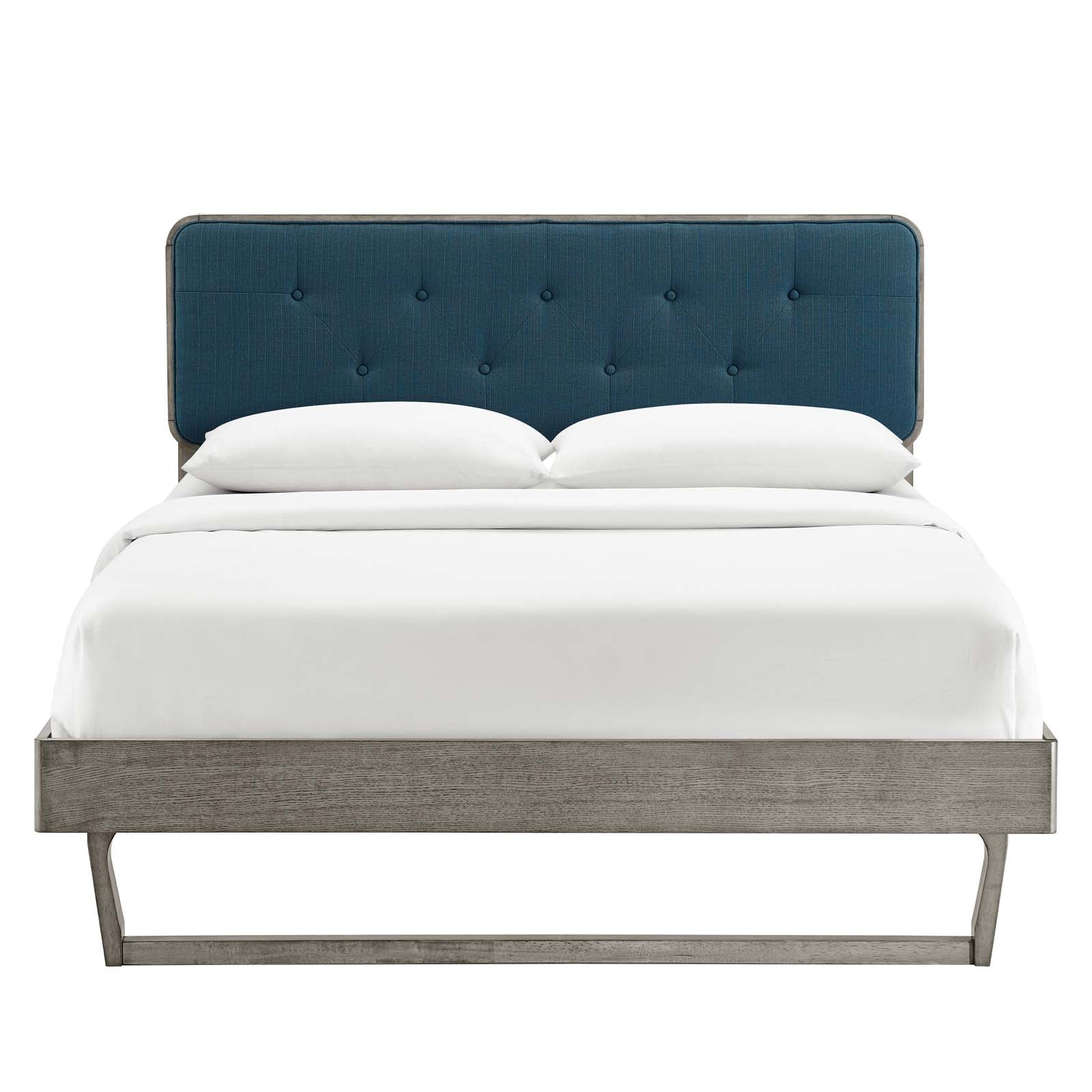 Bridgette Queen Wood Platform Bed With Angular Frame - East Shore Modern Home Furnishings