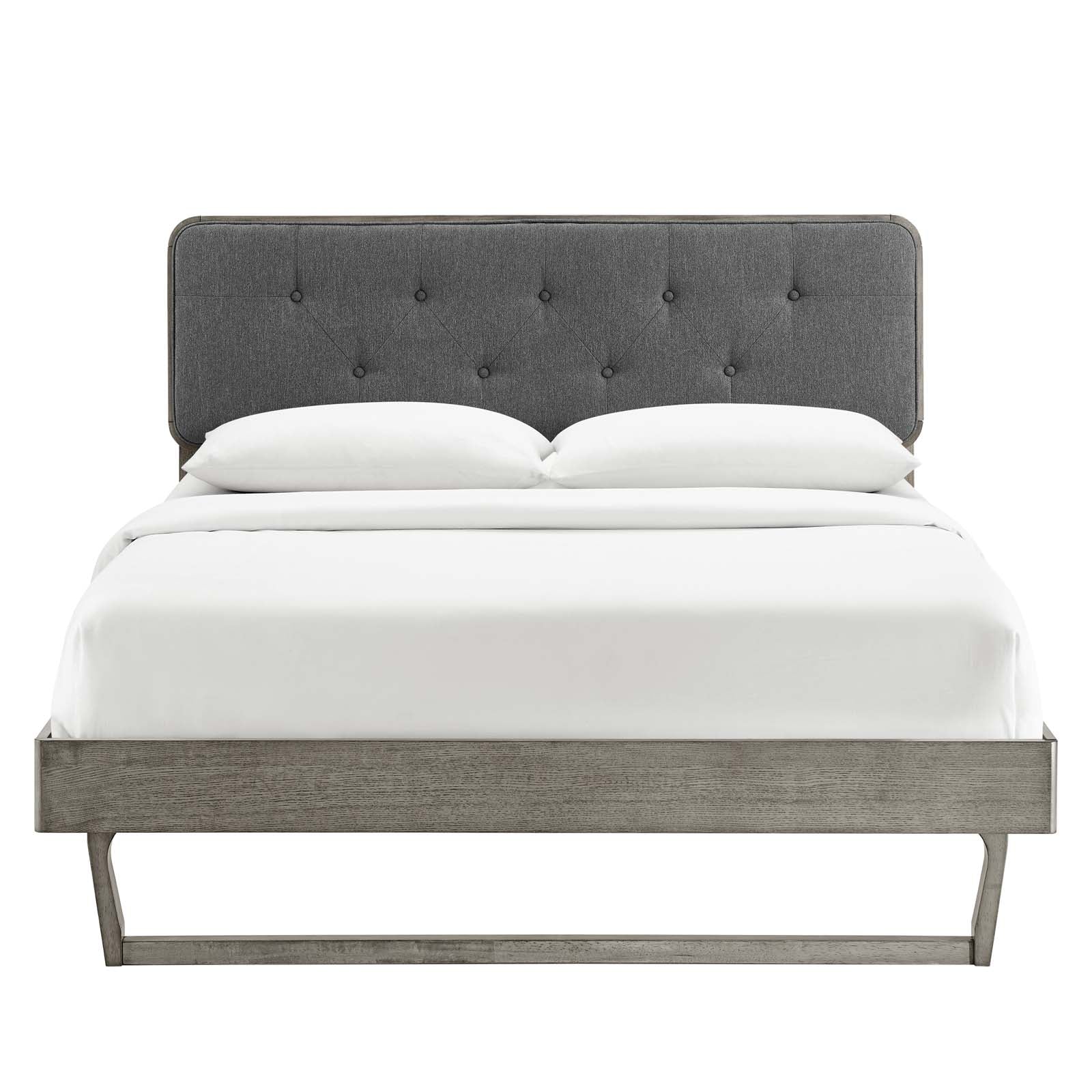 Bridgette Queen Wood Platform Bed With Angular Frame - East Shore Modern Home Furnishings