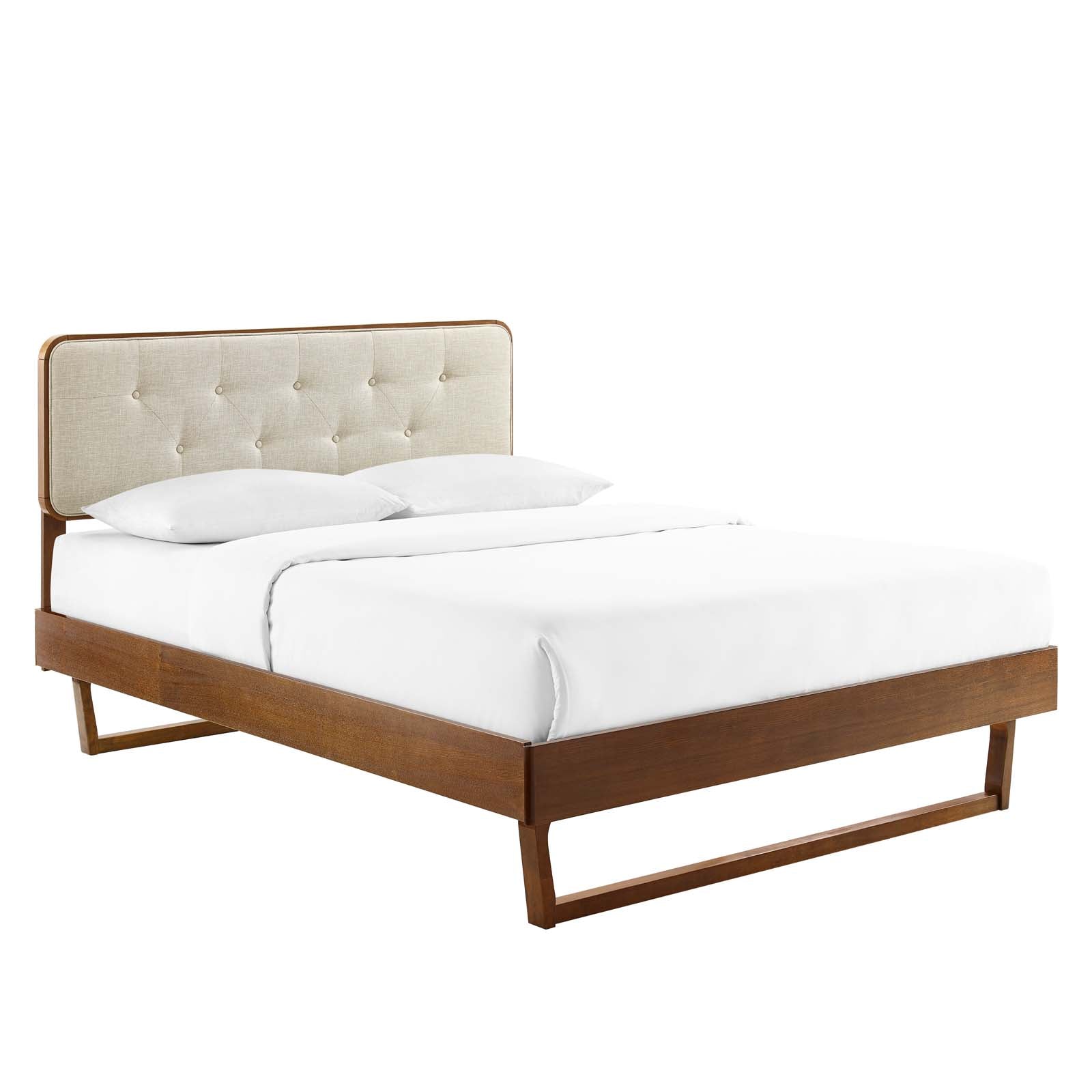 Bridgette Queen Wood Platform Bed With Angular Frame - East Shore Modern Home Furnishings