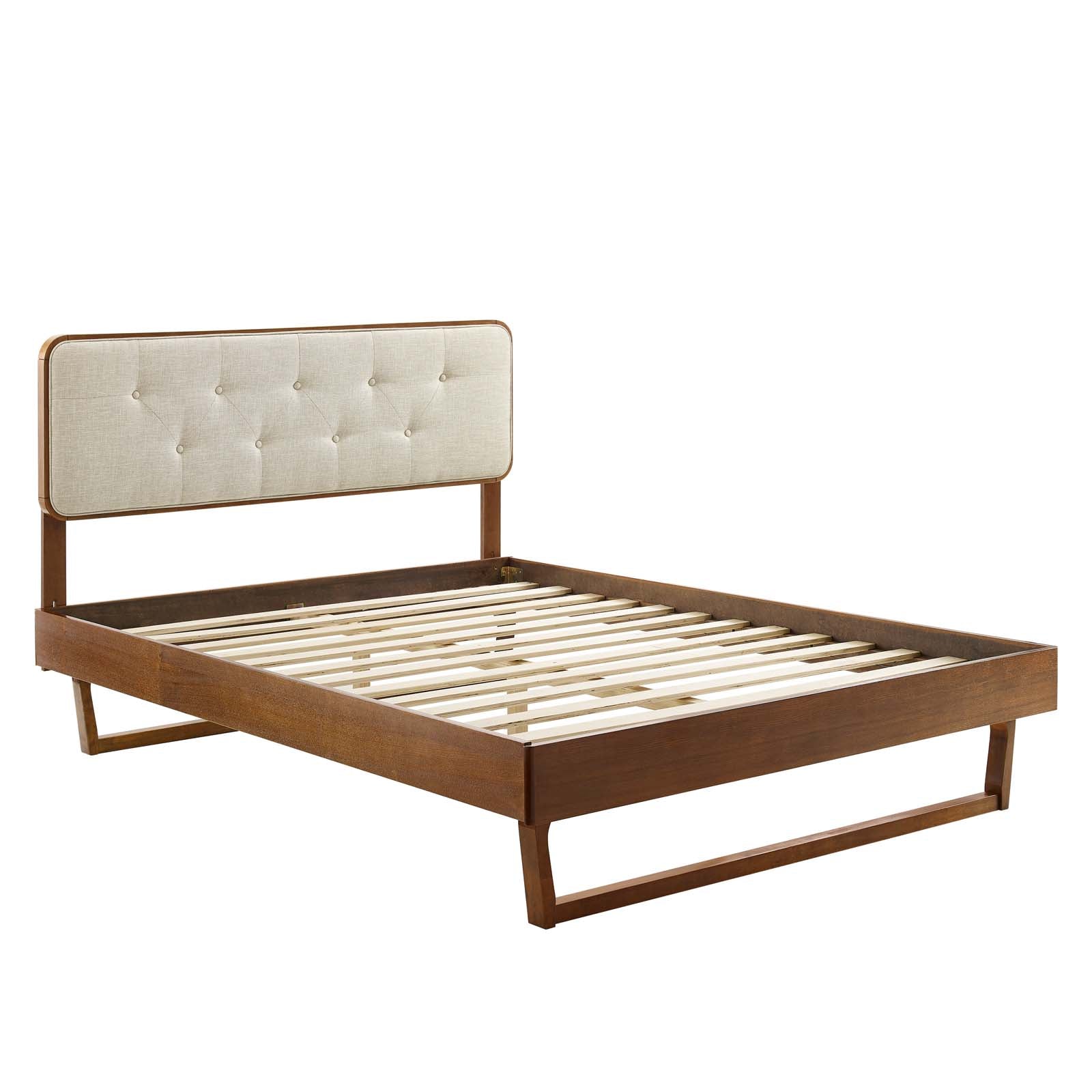 Bridgette Queen Wood Platform Bed With Angular Frame - East Shore Modern Home Furnishings