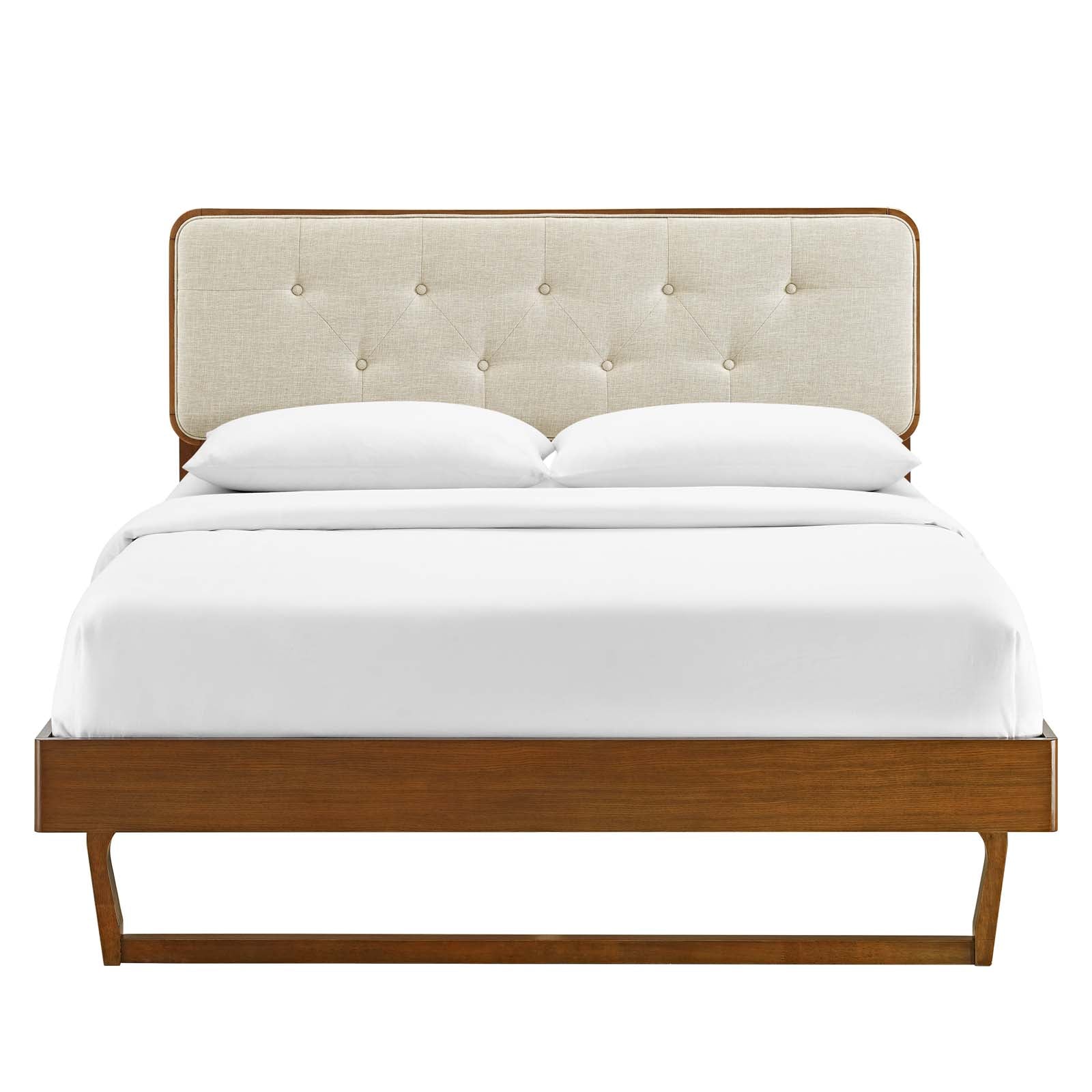 Bridgette Queen Wood Platform Bed With Angular Frame - East Shore Modern Home Furnishings