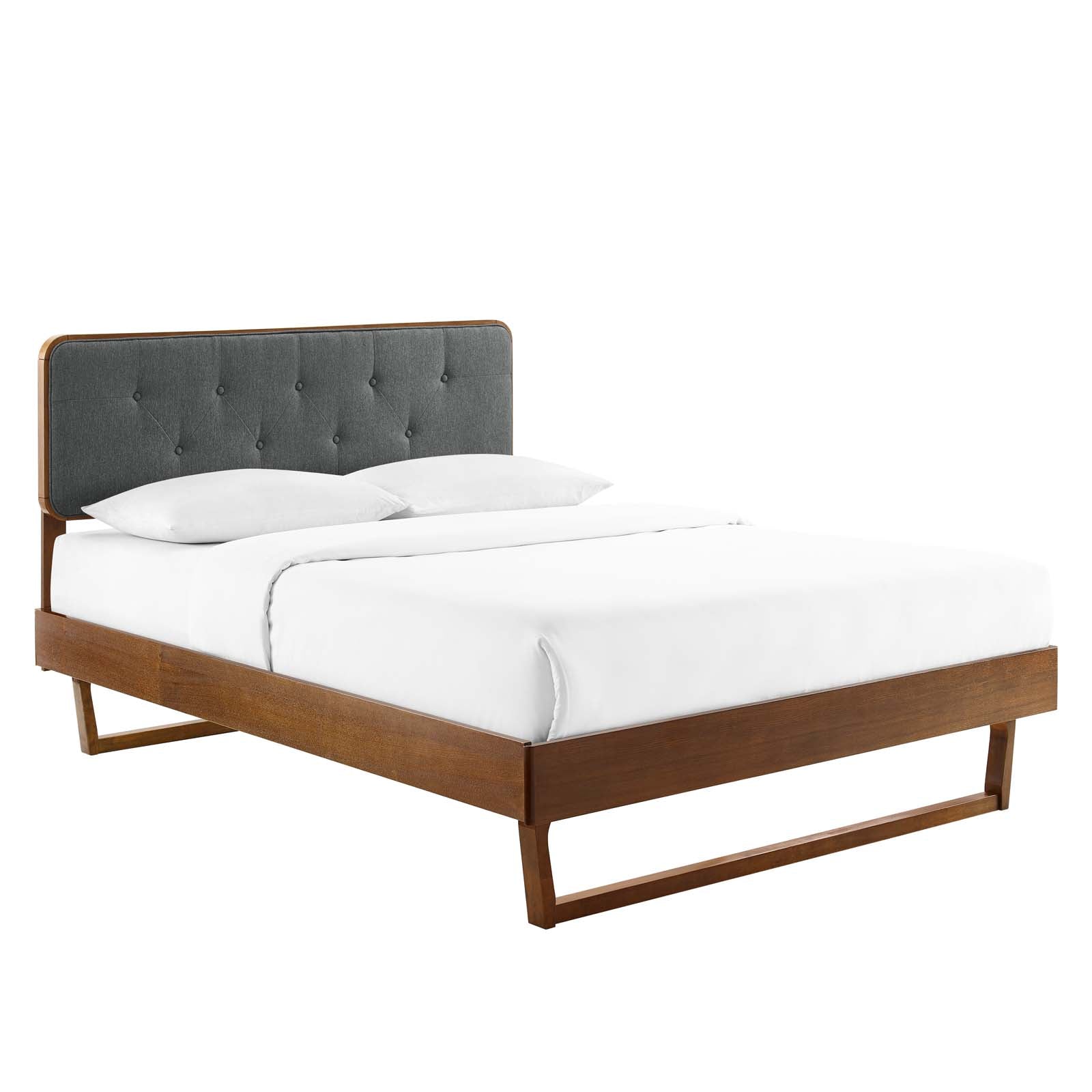 Bridgette Queen Wood Platform Bed With Angular Frame - East Shore Modern Home Furnishings