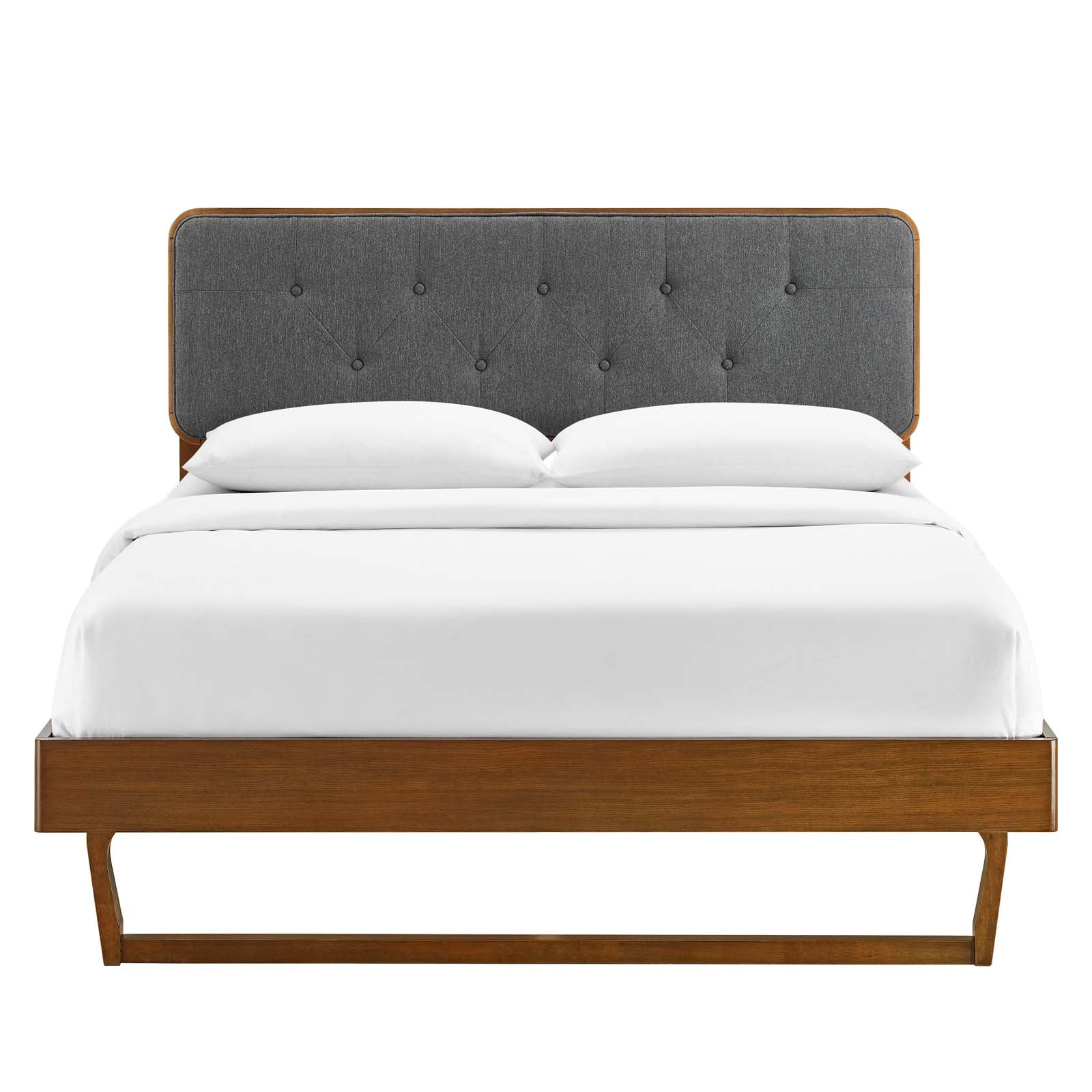 Bridgette Queen Wood Platform Bed With Angular Frame - East Shore Modern Home Furnishings