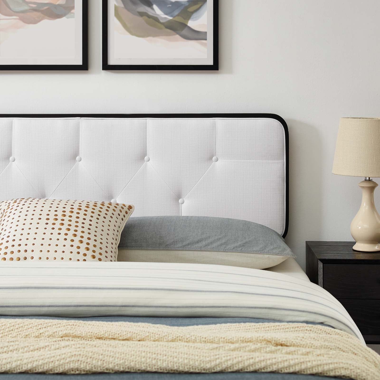 Bridgette Queen Wood Platform Bed With Splayed Legs