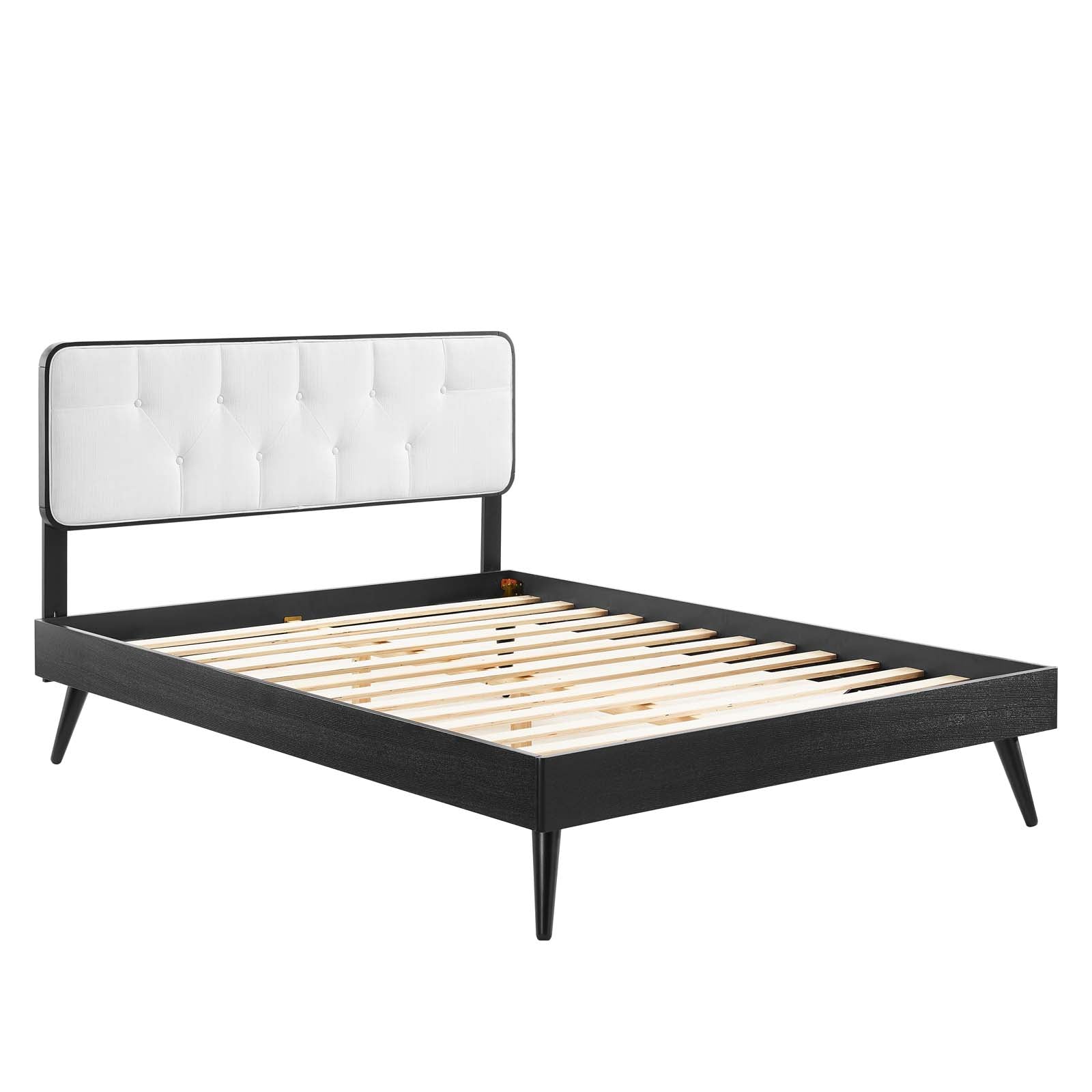 Bridgette Queen Wood Platform Bed With Splayed Legs - East Shore Modern Home Furnishings