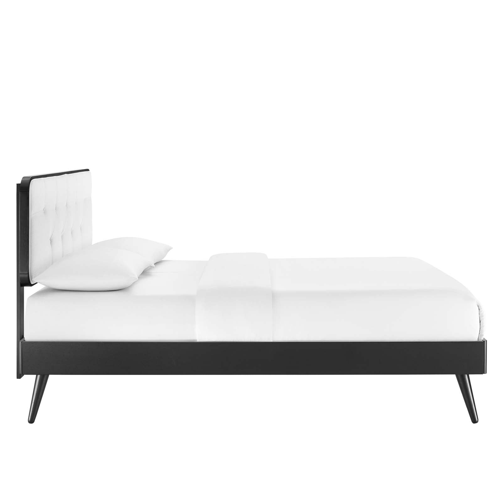 Bridgette Queen Wood Platform Bed With Splayed Legs - East Shore Modern Home Furnishings