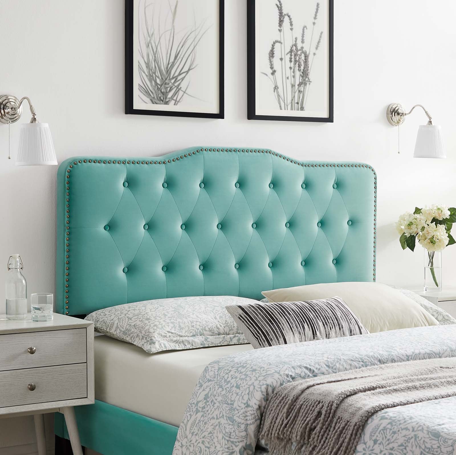 Sophia Tufted Performance Velvet Twin Headboard