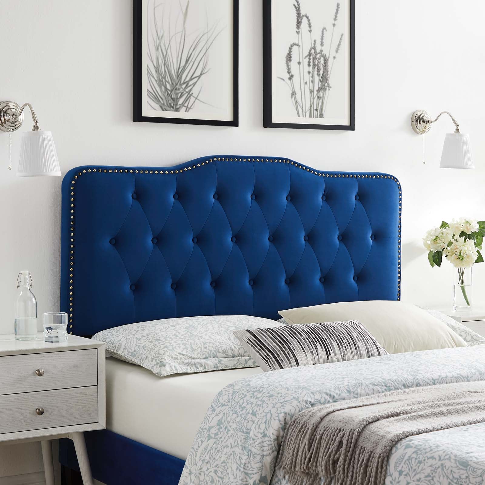 Sophia Tufted Performance Velvet Twin Headboard