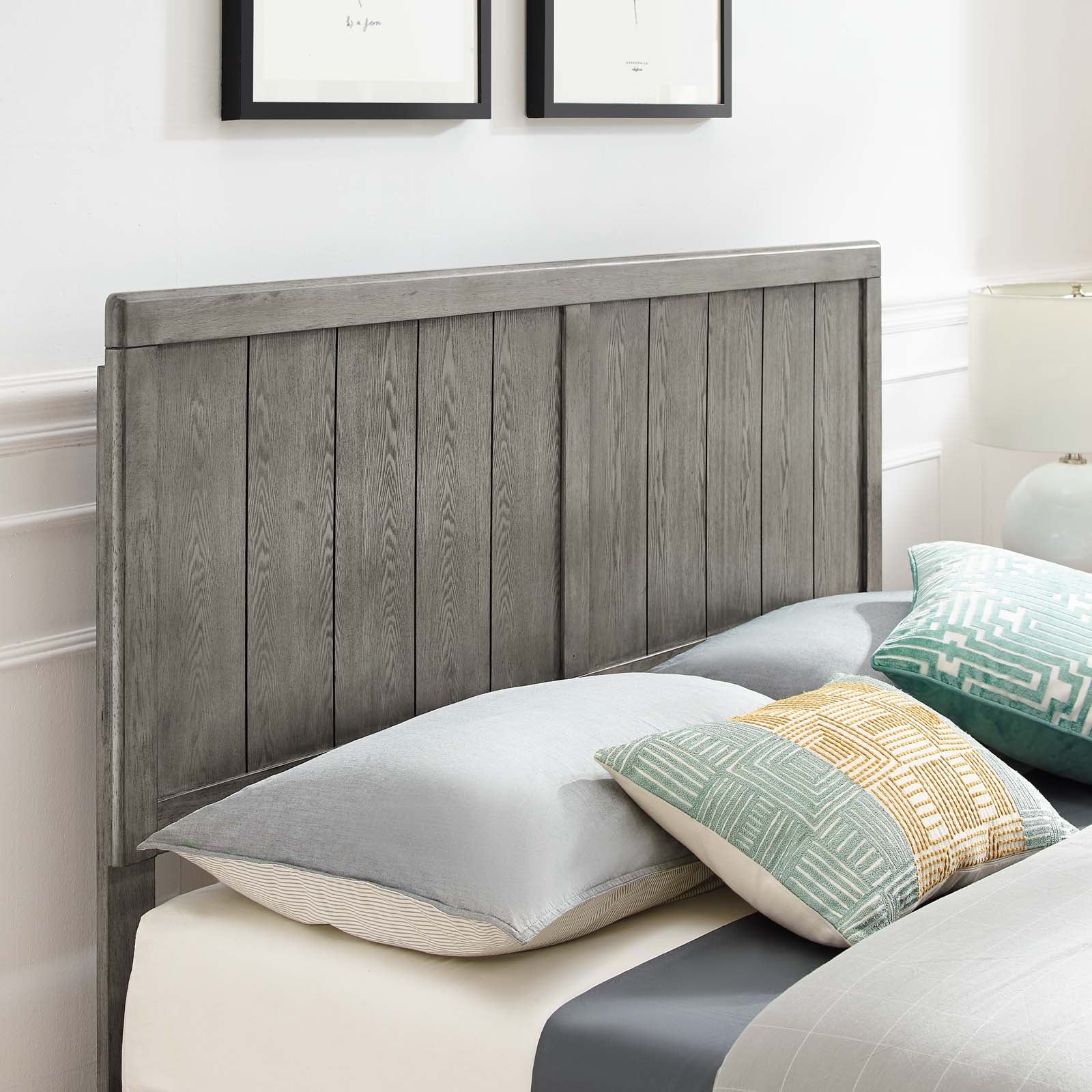 Alana Wood Platform Bed With Angular Frame - East Shore Modern Home Furnishings
