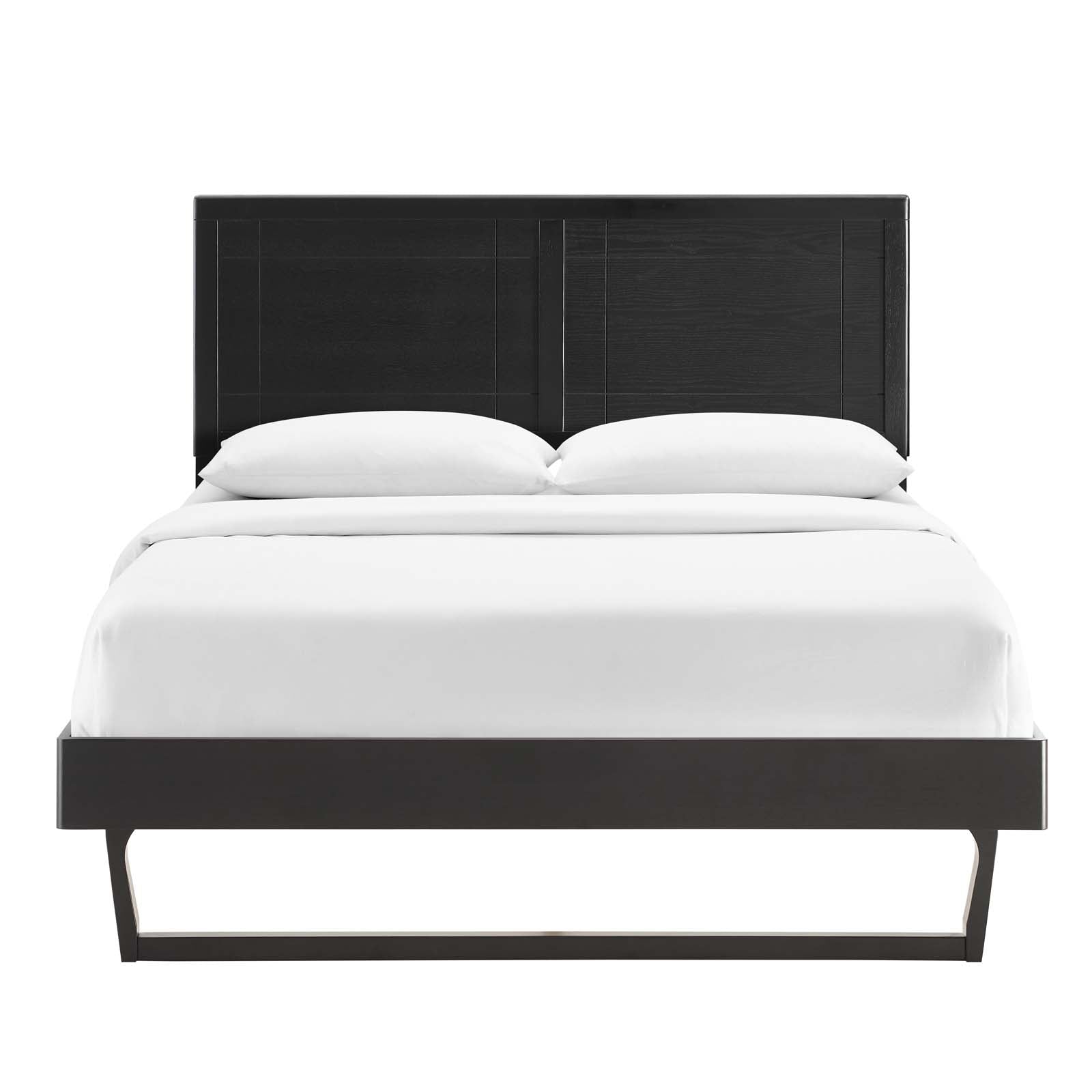 Marlee Wood Platform Bed With Angular Frame - East Shore Modern Home Furnishings