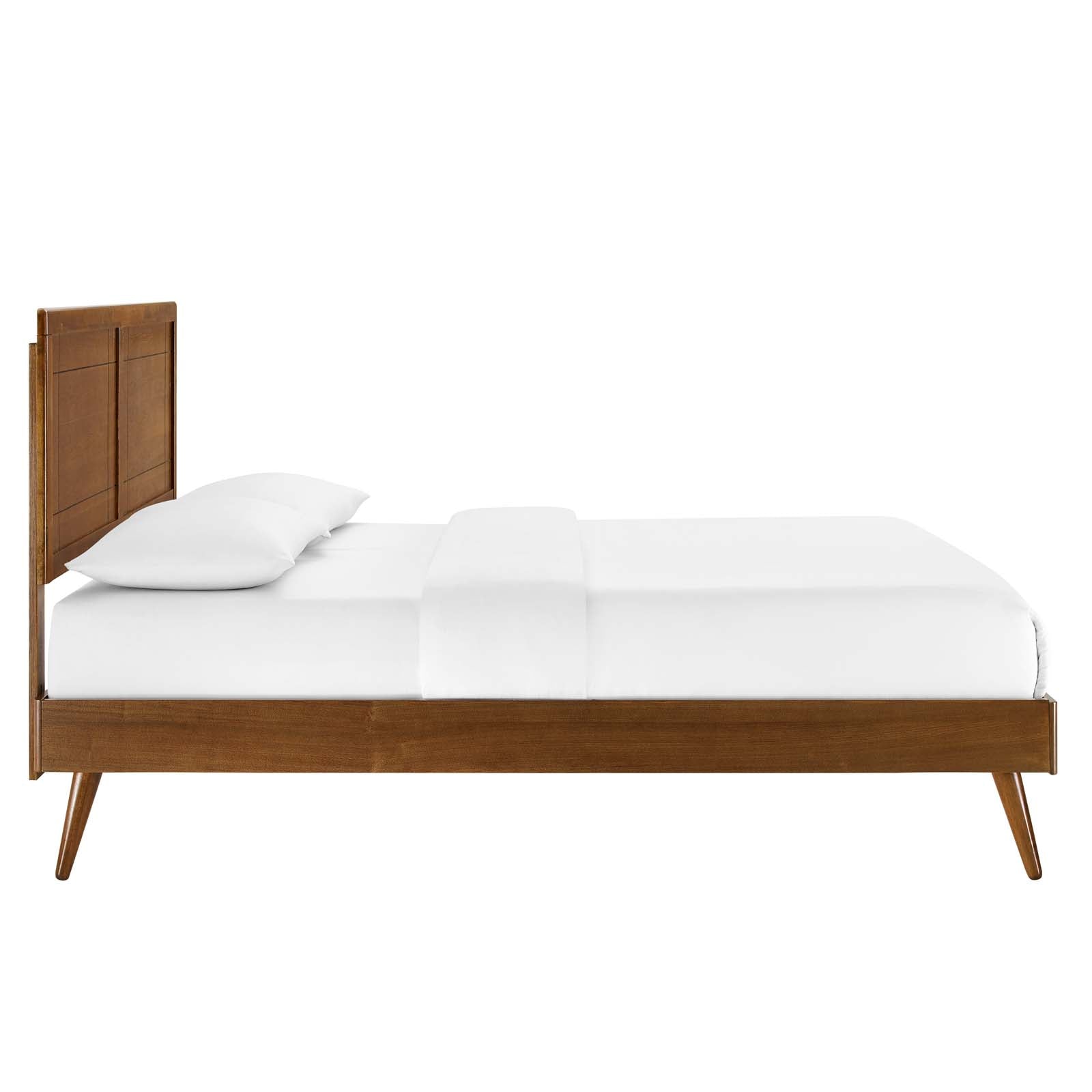 Marlee Wood Platform Bed With Splayed Legs - East Shore Modern Home Furnishings