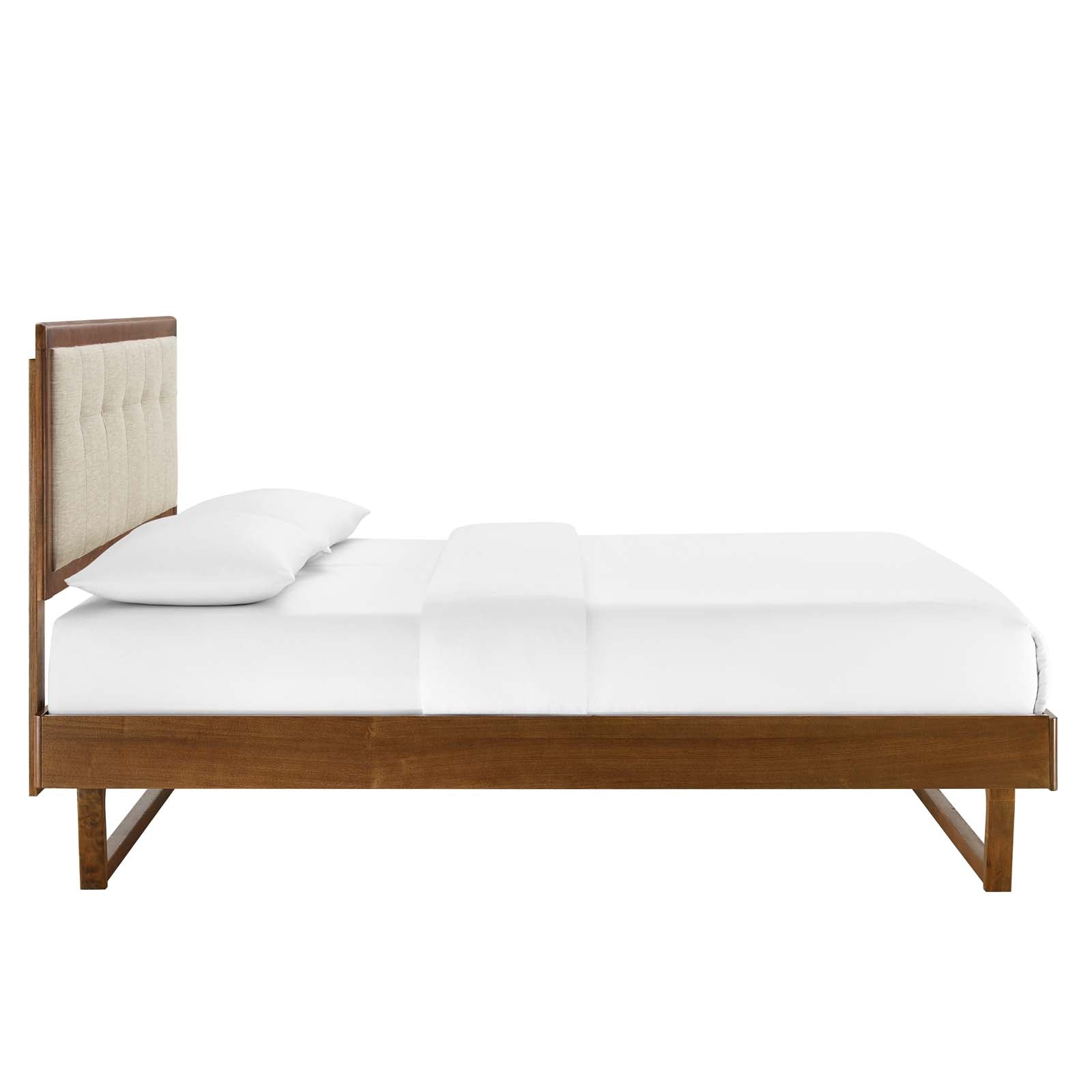 Willow Wood Platform Bed With Angular Frame - East Shore Modern Home Furnishings