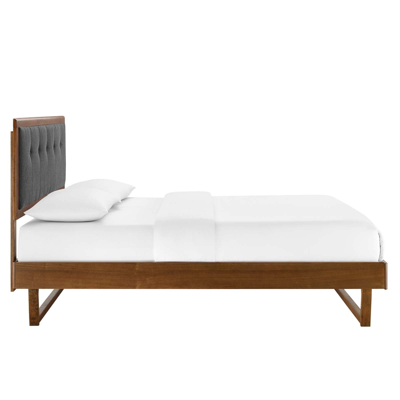 Willow Wood Platform Bed With Angular Frame - East Shore Modern Home Furnishings