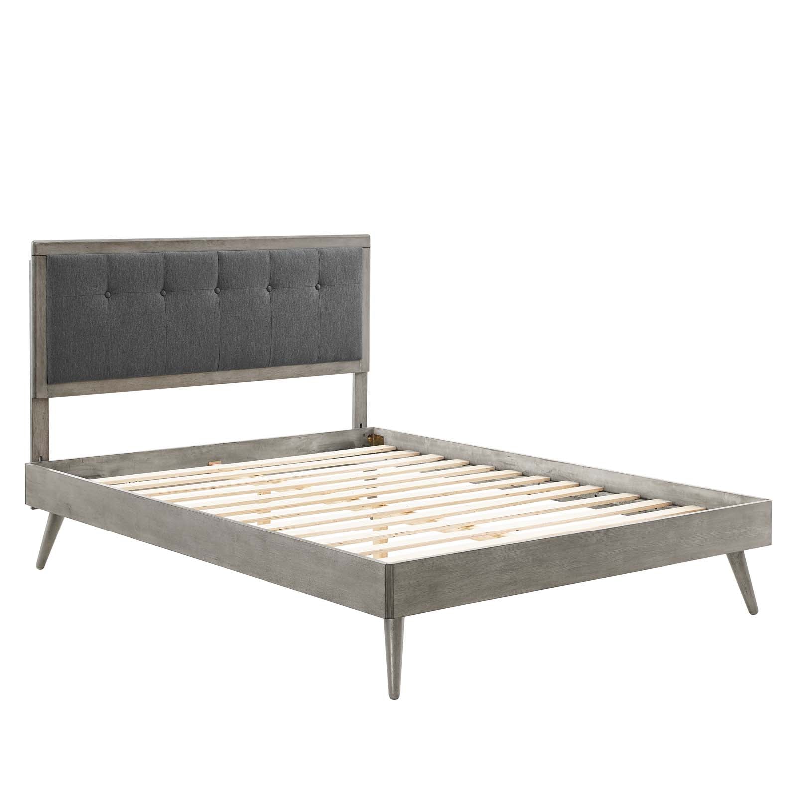 Willow Wood Platform Bed With Splayed Legs - East Shore Modern Home Furnishings