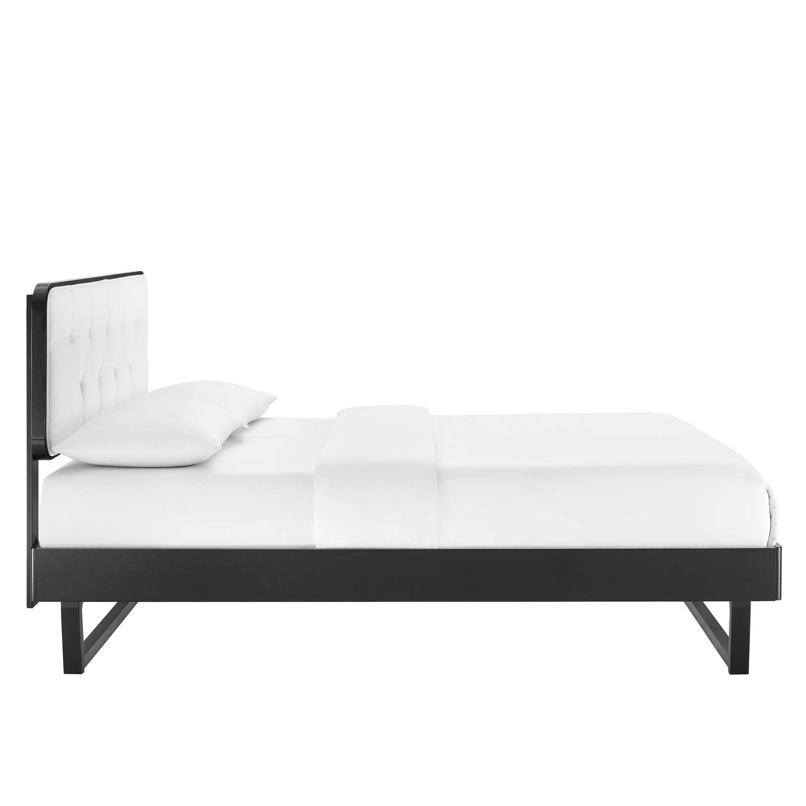 Bridgette Full Wood Platform Bed With Angular Frame - East Shore Modern Home Furnishings