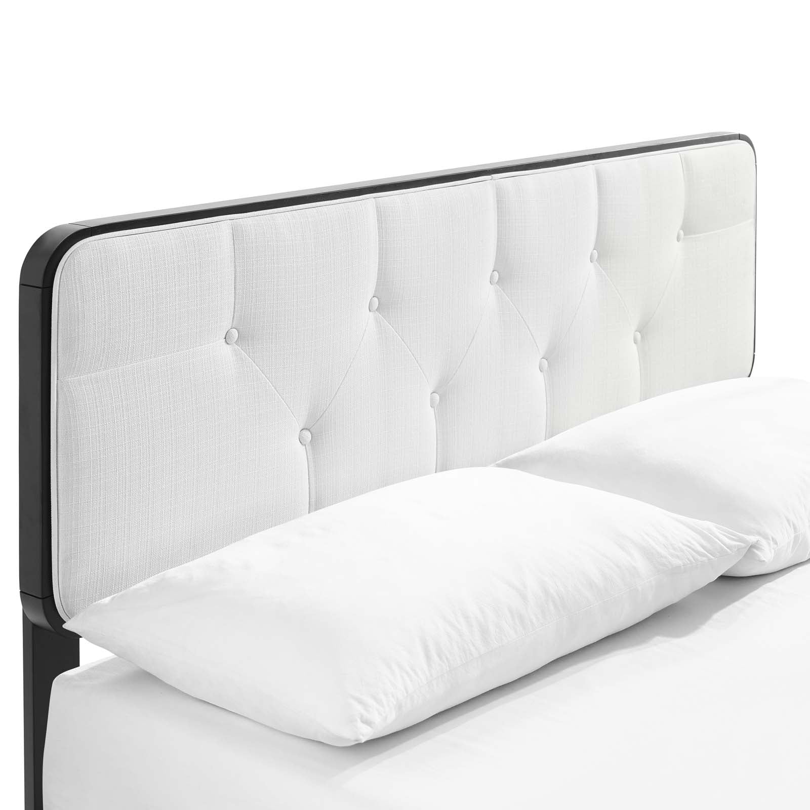 Bridgette King Wood Platform Bed With Angular Frame - East Shore Modern Home Furnishings