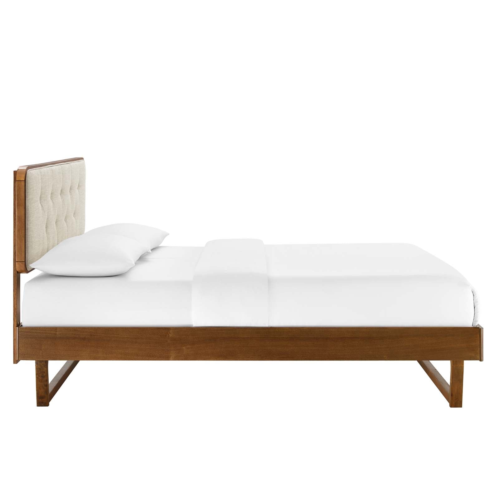 Bridgette King Wood Platform Bed With Angular Frame - East Shore Modern Home Furnishings