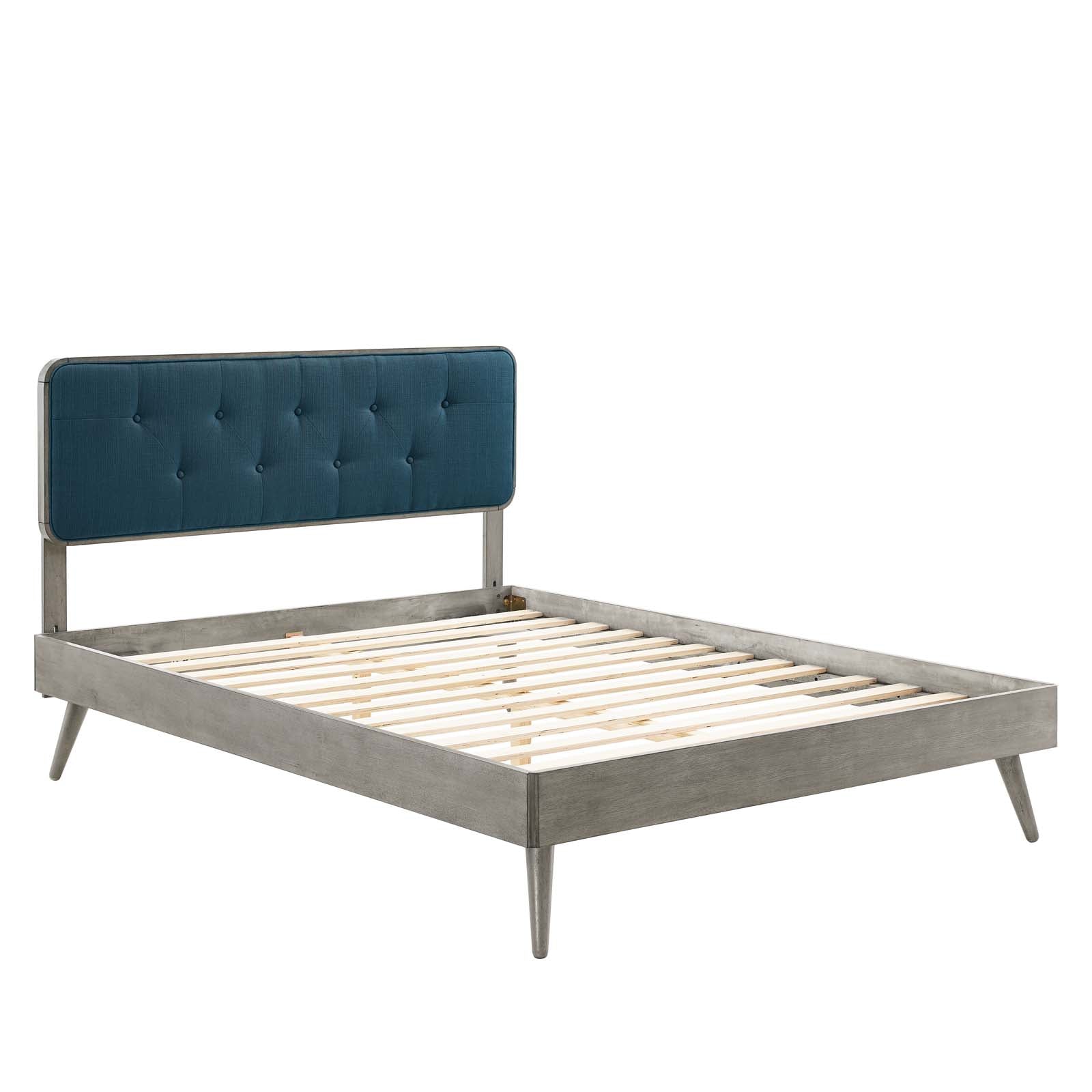 Bridgette Twin Wood Platform Bed With Splayed Legs - East Shore Modern Home Furnishings