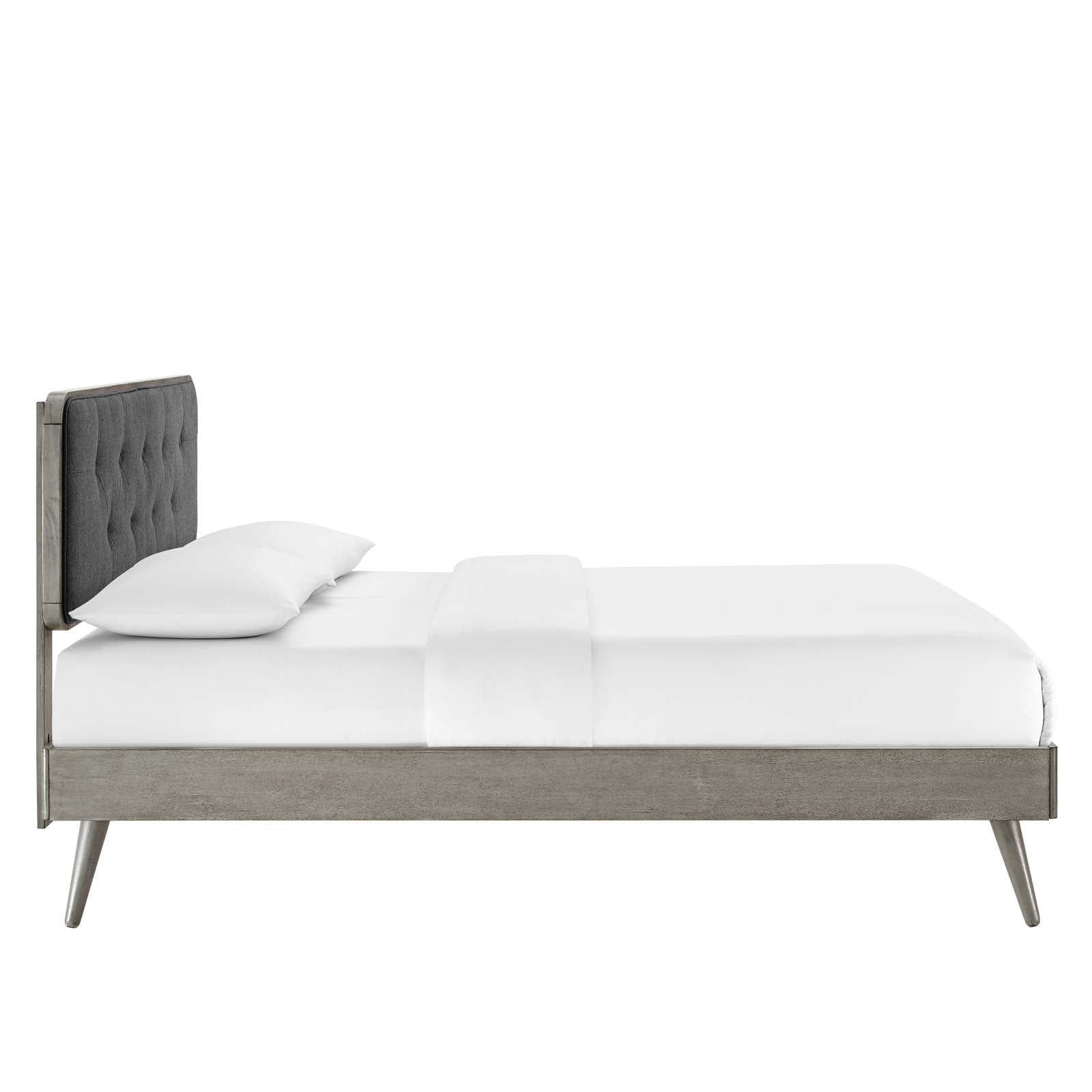 Bridgette Twin Wood Platform Bed With Splayed Legs - East Shore Modern Home Furnishings