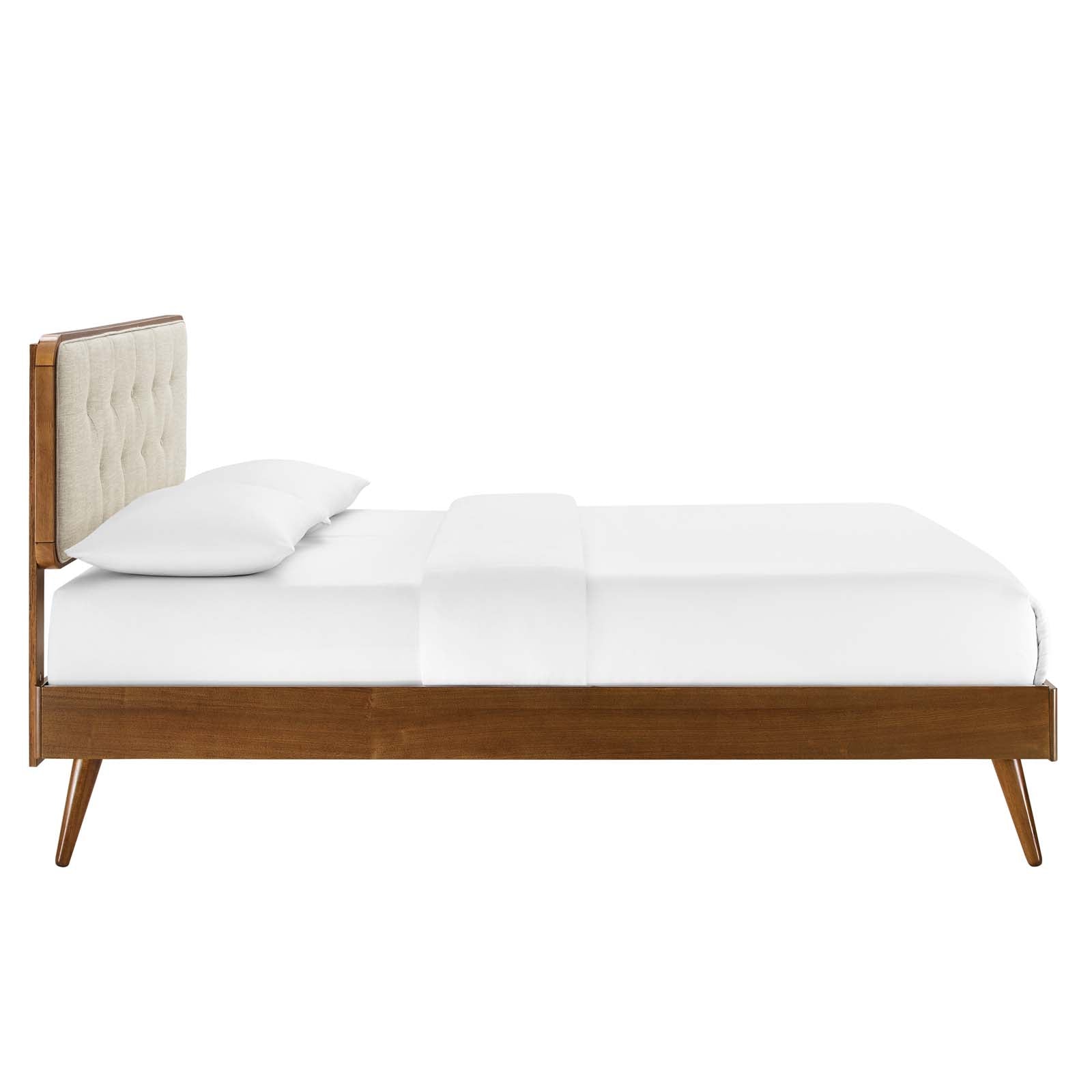 Bridgette Twin Wood Platform Bed With Splayed Legs - East Shore Modern Home Furnishings