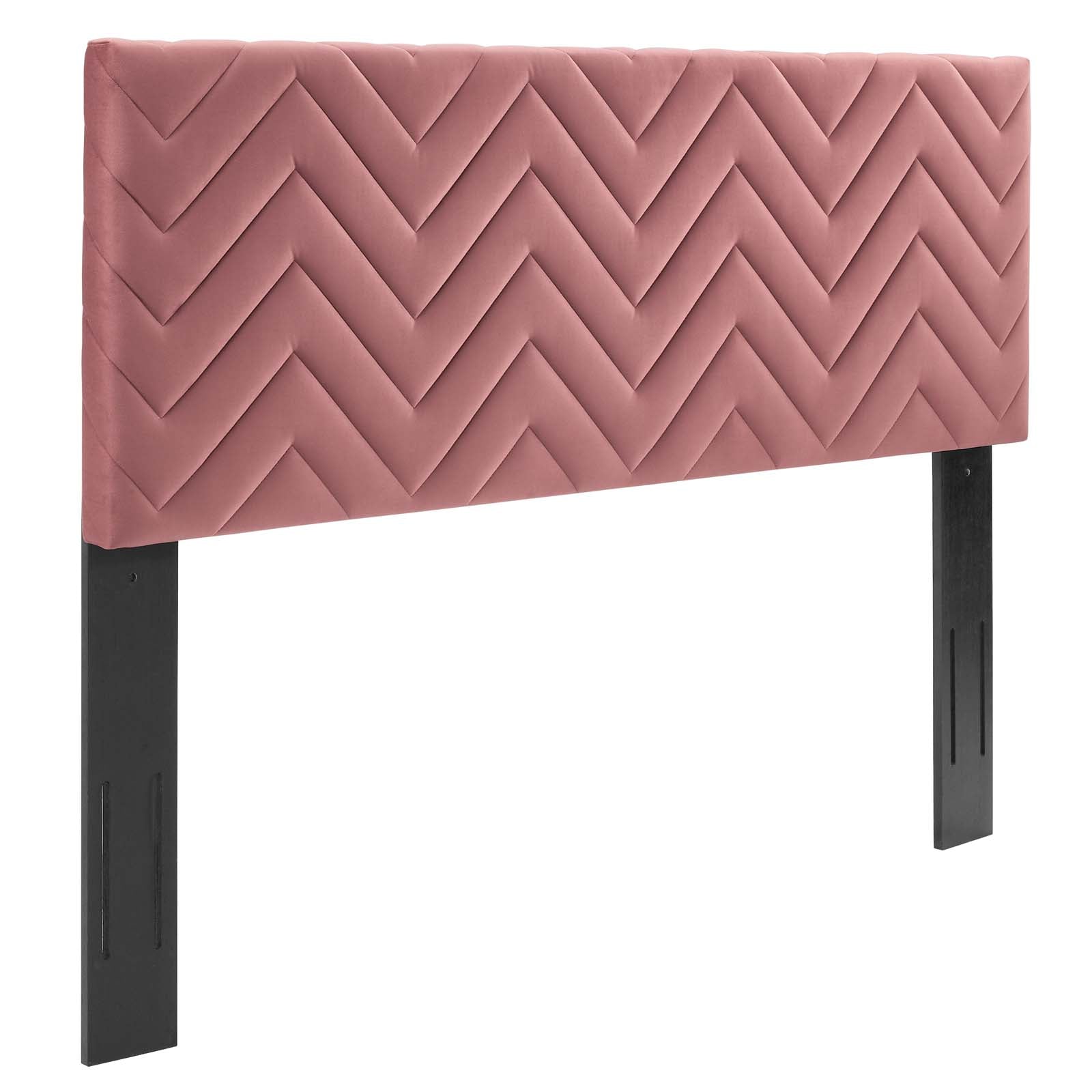 Mercy Chevron Tufted Performance Velvet Headboard - East Shore Modern Home Furnishings