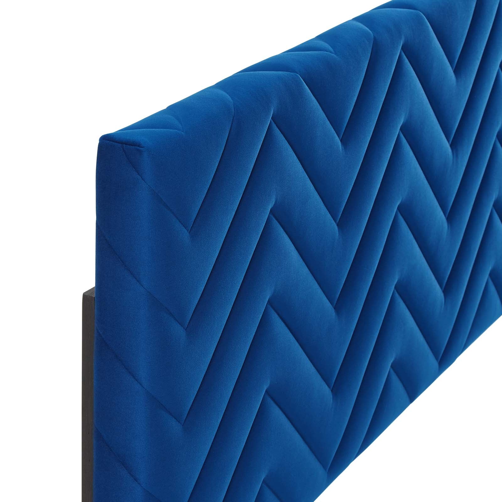Mercy Chevron Tufted Performance Velvet Headboard - East Shore Modern Home Furnishings