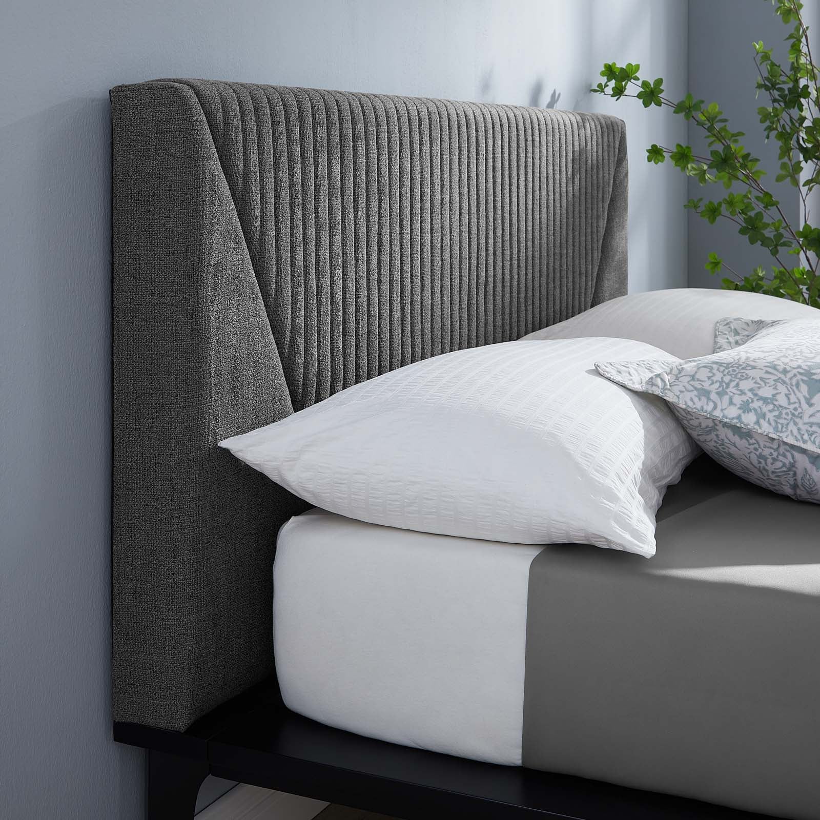 Dakota Upholstered Queen Platform Bed - East Shore Modern Home Furnishings