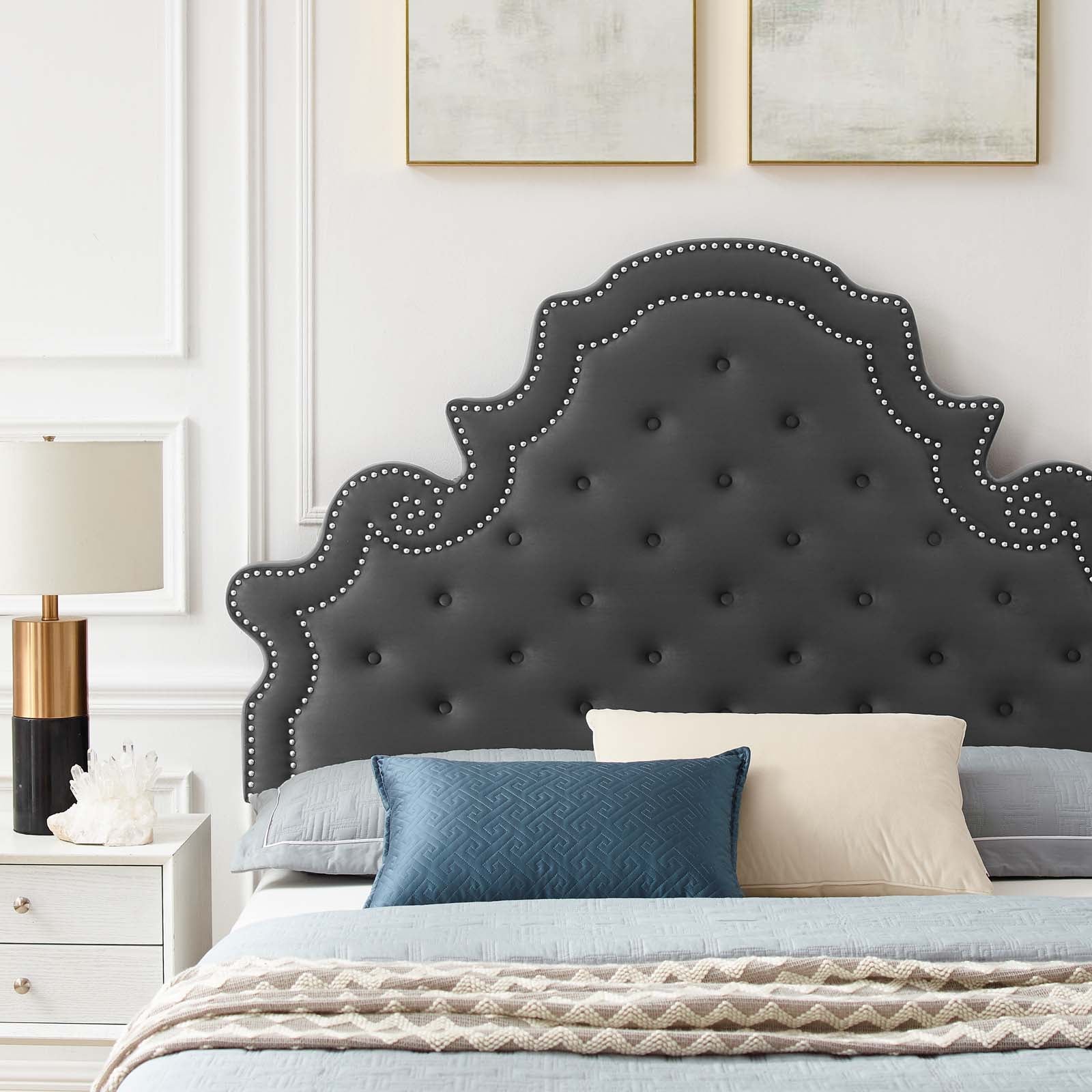 Gwyneth Tufted Performance Velvet Twin Platform Bed