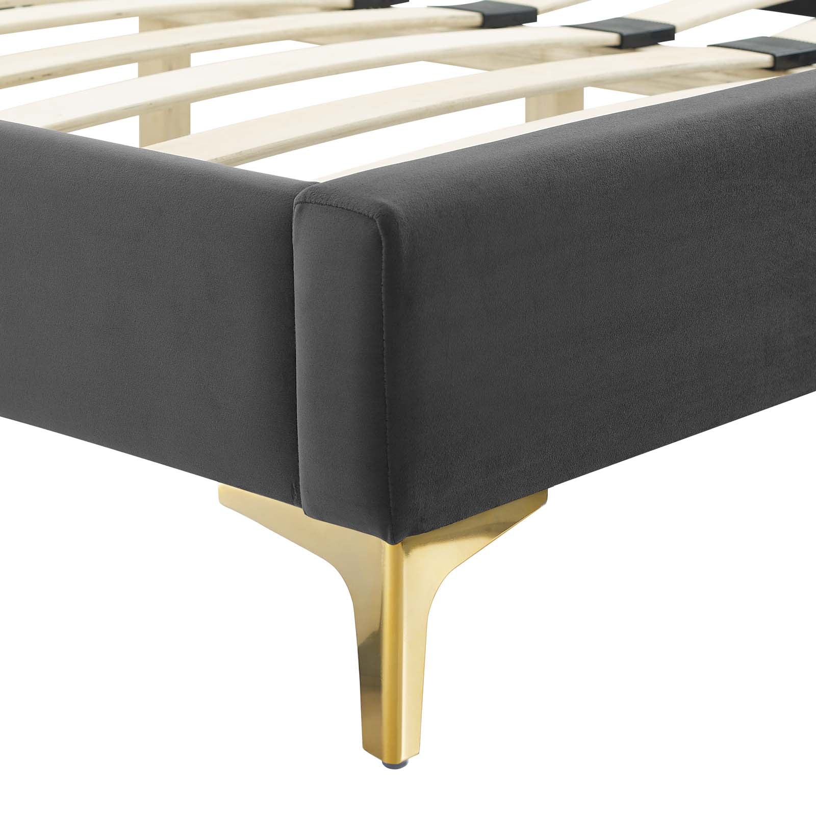 Gwyneth Tufted Performance Velvet Twin Platform Bed