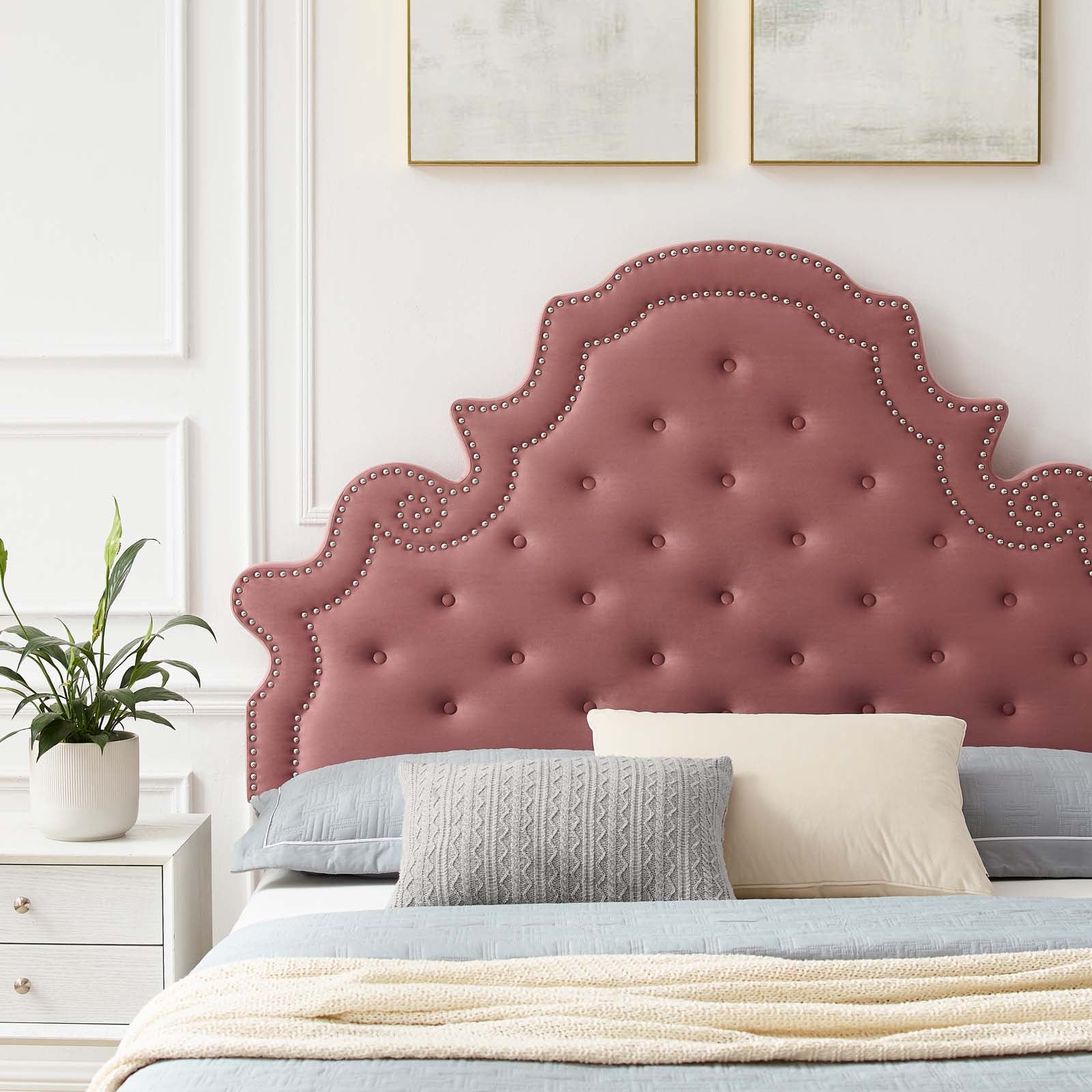 Gwyneth Tufted Performance Velvet Twin Platform Bed