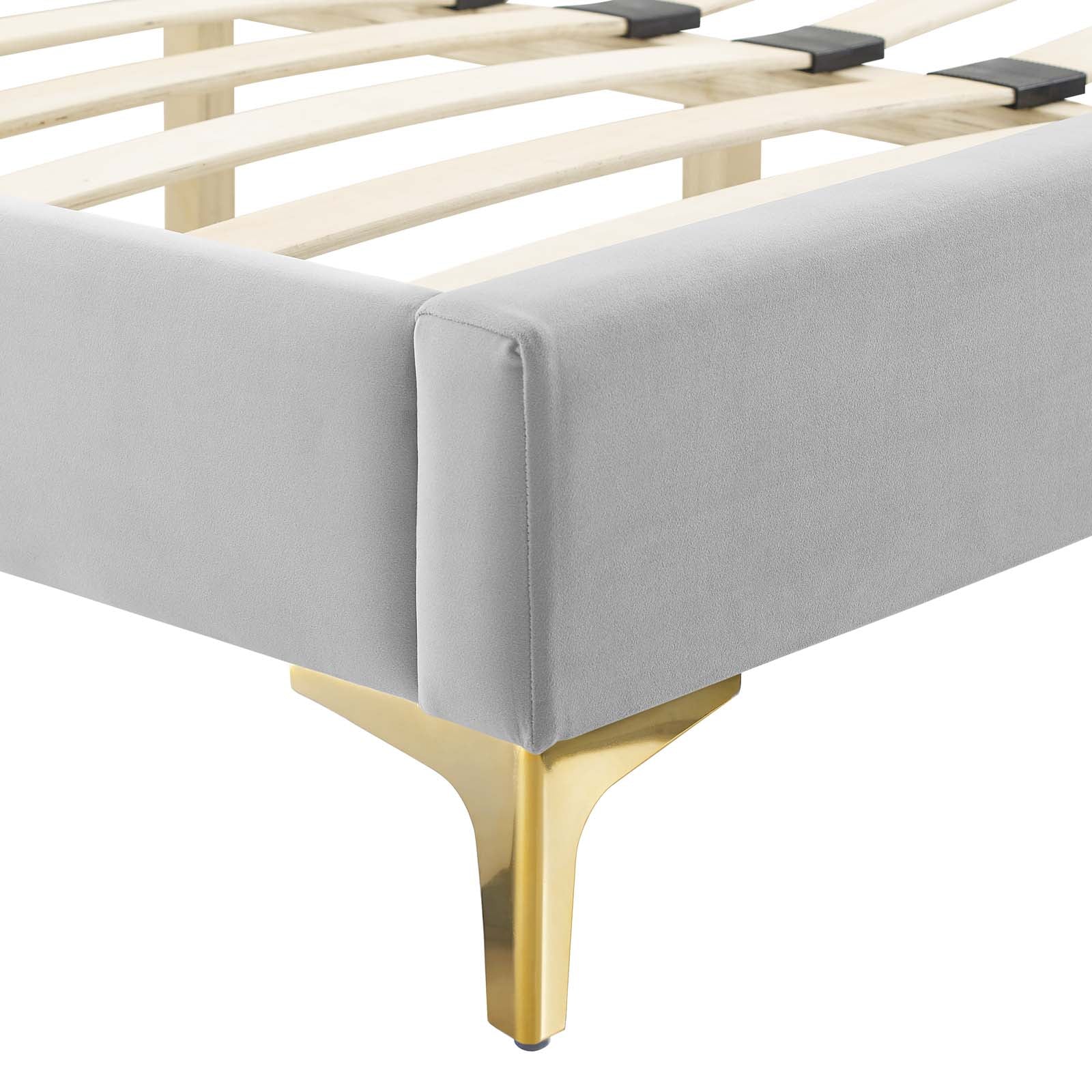Gwyneth Tufted Performance Velvet Twin Platform Bed