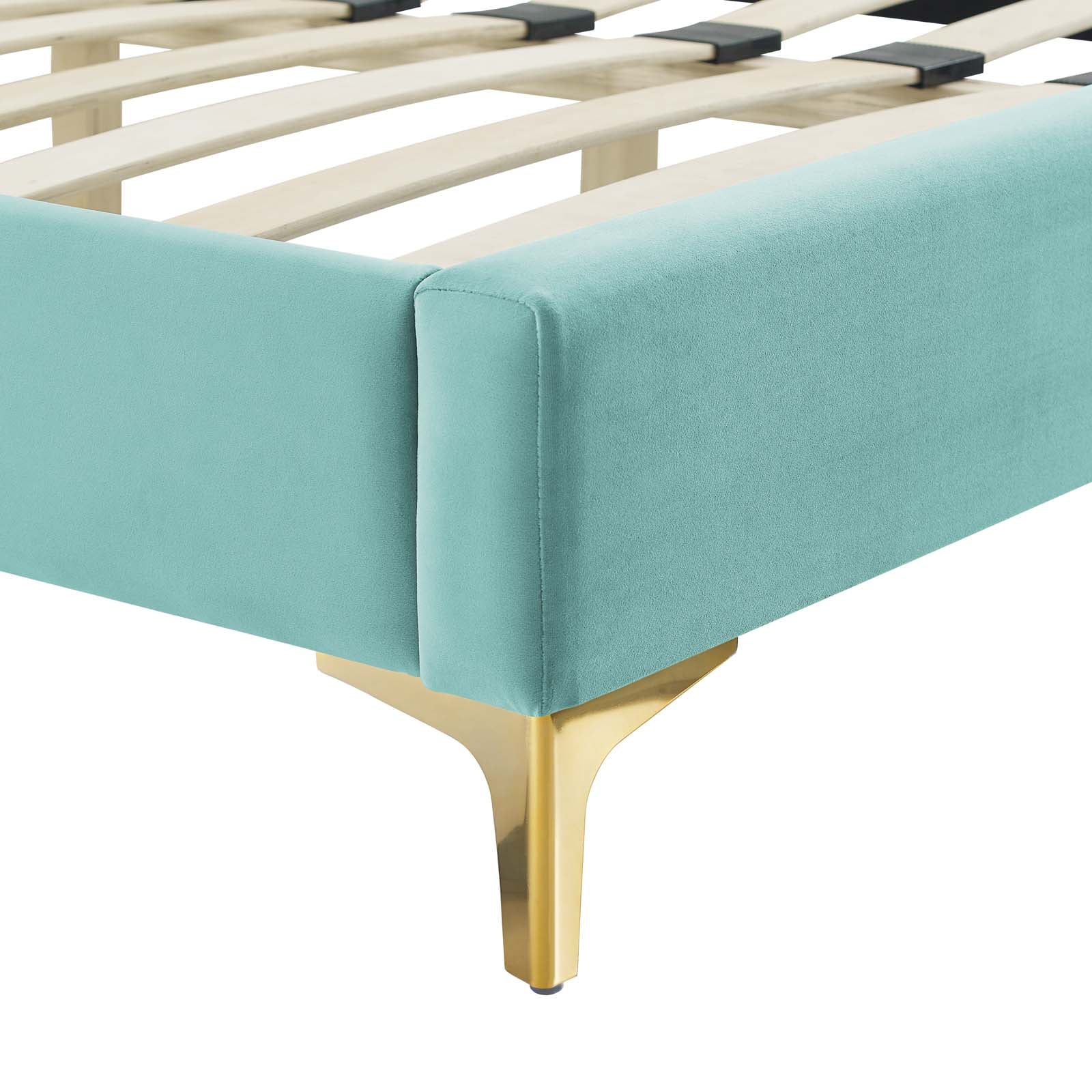 Gwyneth Tufted Performance Velvet Twin Platform Bed
