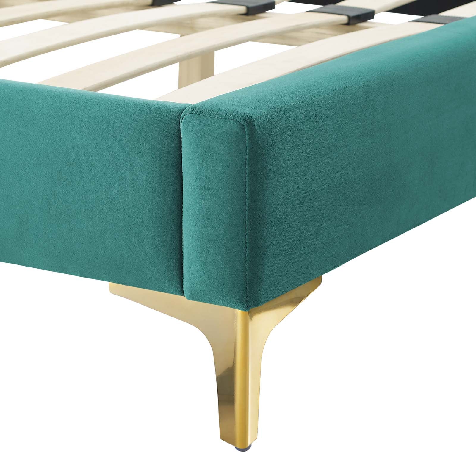 Gwyneth Tufted Performance Velvet Twin Platform Bed