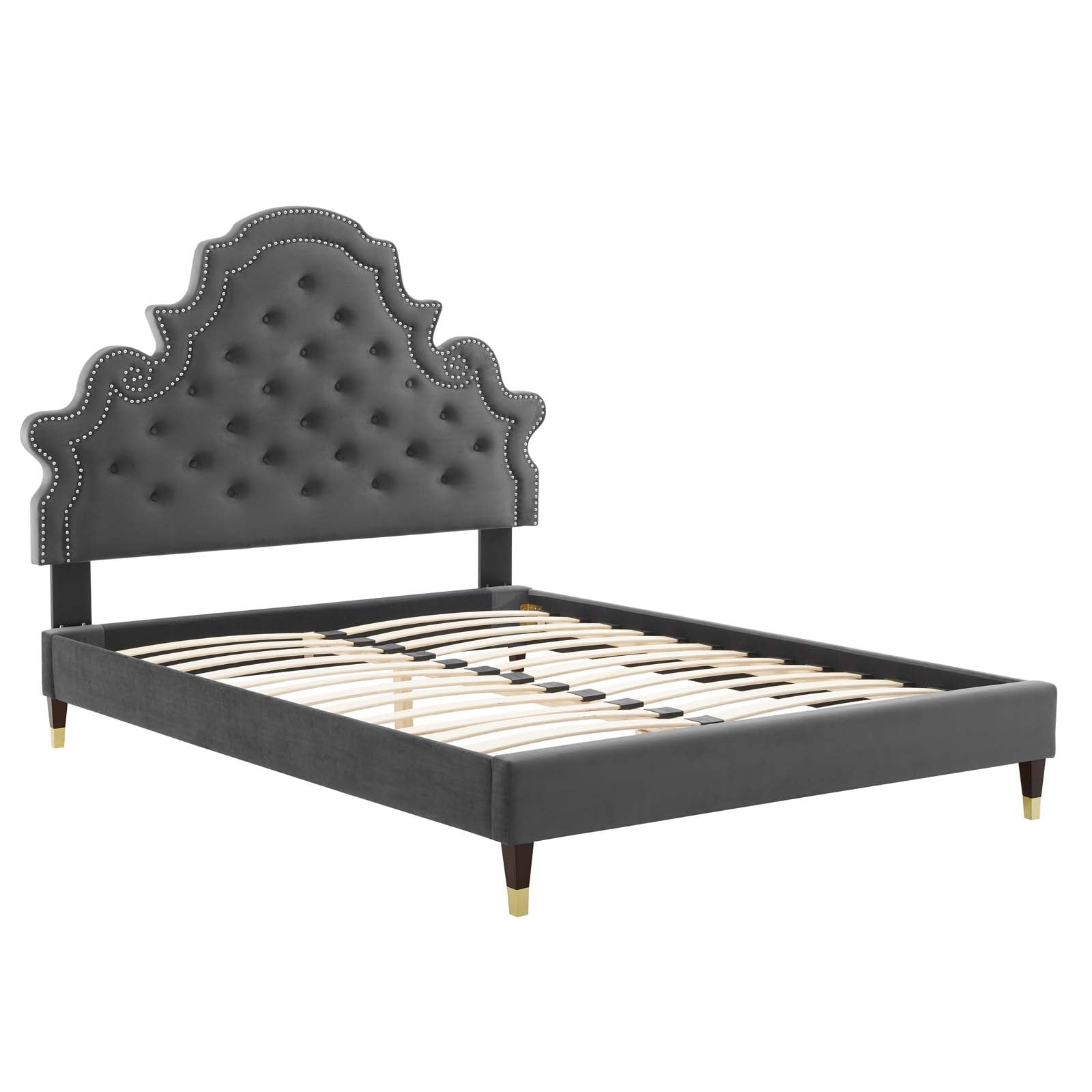 Gwyneth Tufted Performance Velvet Twin Platform Bed