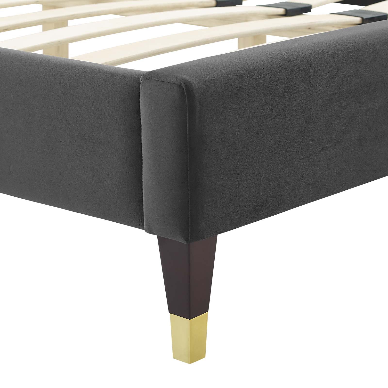 Gwyneth Tufted Performance Velvet Twin Platform Bed