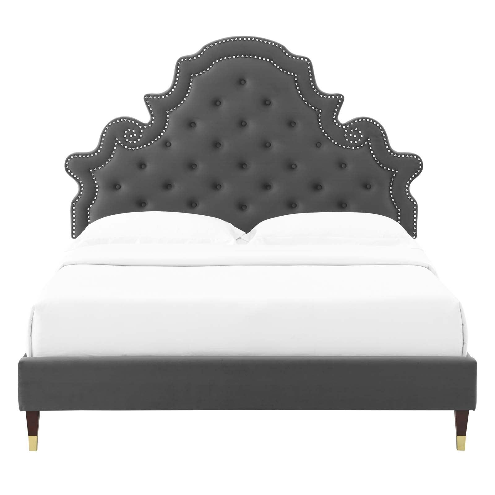 Gwyneth Tufted Performance Velvet Twin Platform Bed