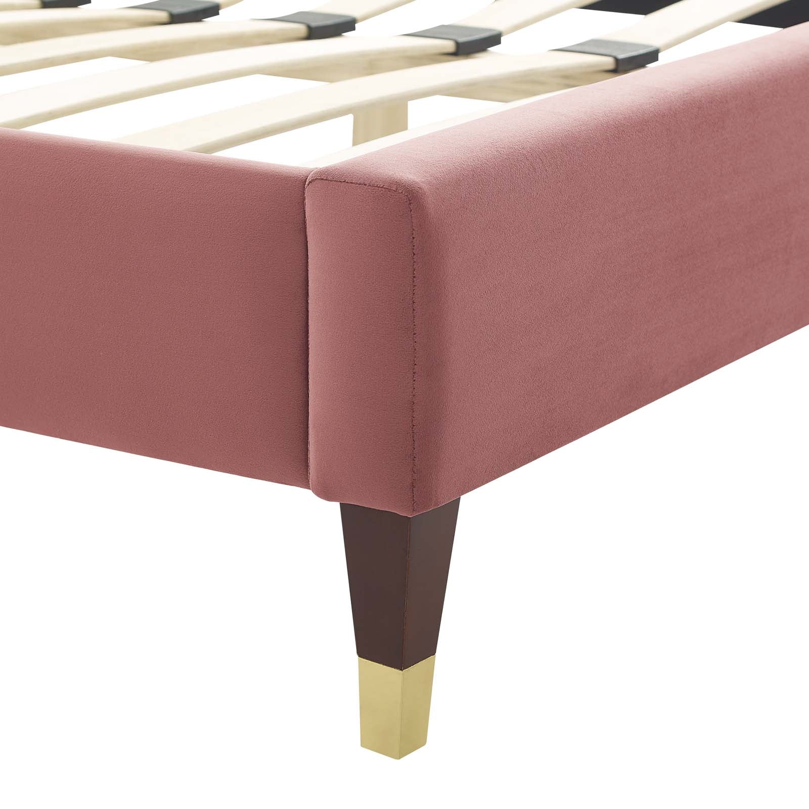Gwyneth Tufted Performance Velvet Twin Platform Bed