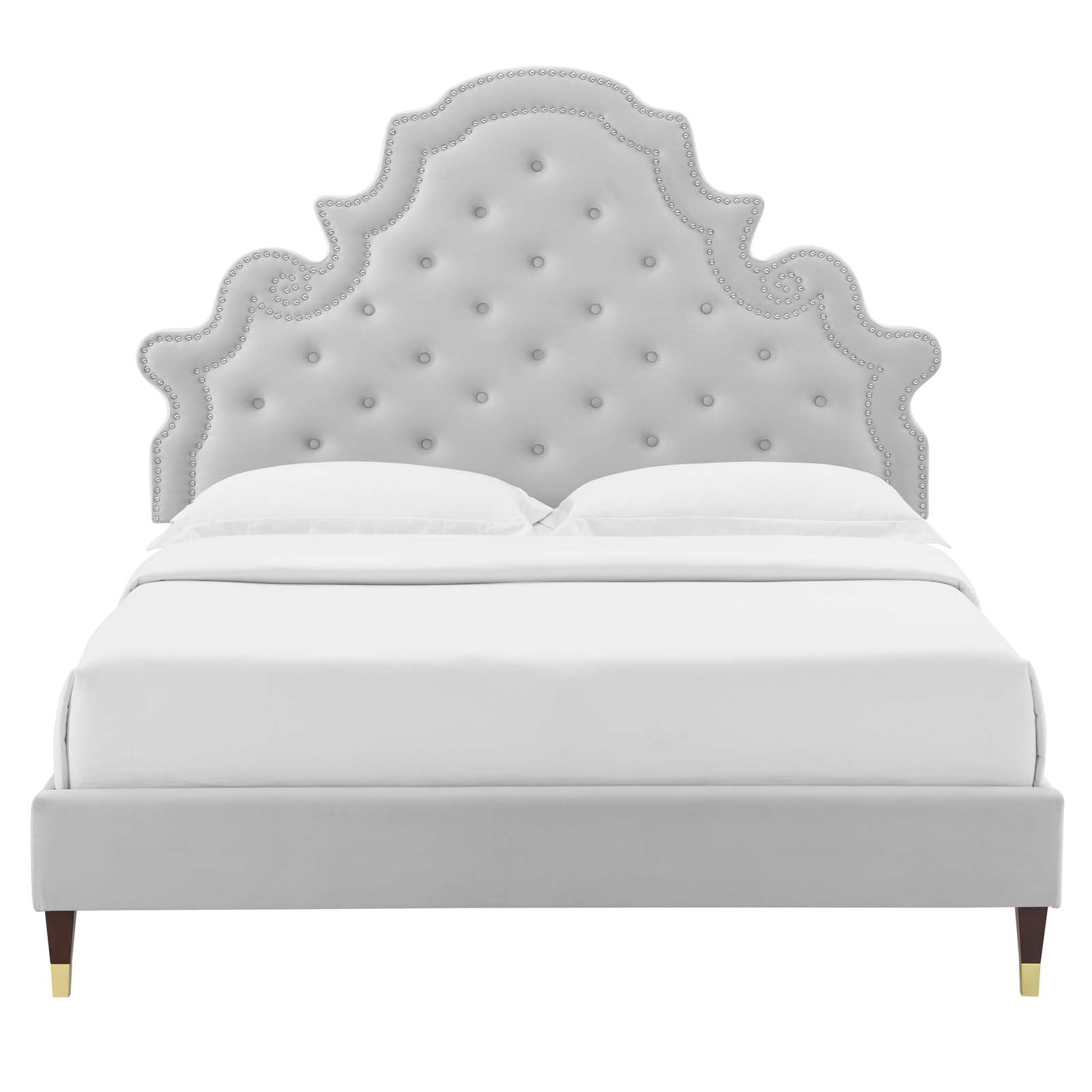 Gwyneth Tufted Performance Velvet Twin Platform Bed