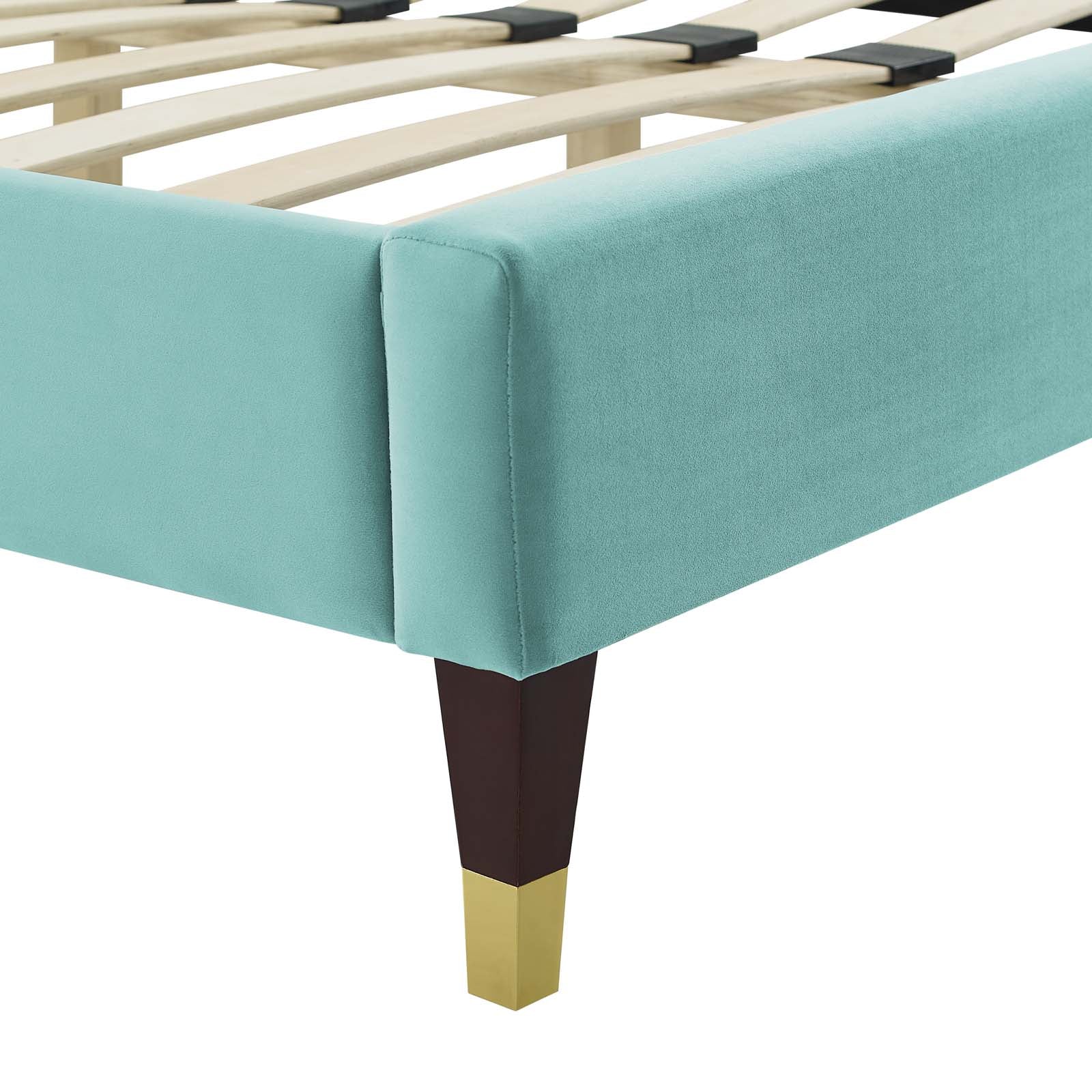 Gwyneth Tufted Performance Velvet Twin Platform Bed
