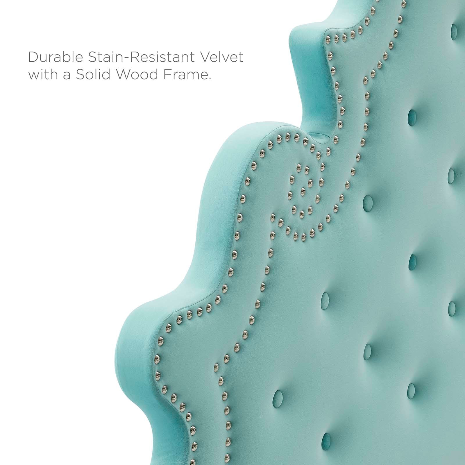 Gwyneth Tufted Performance Velvet Twin Platform Bed