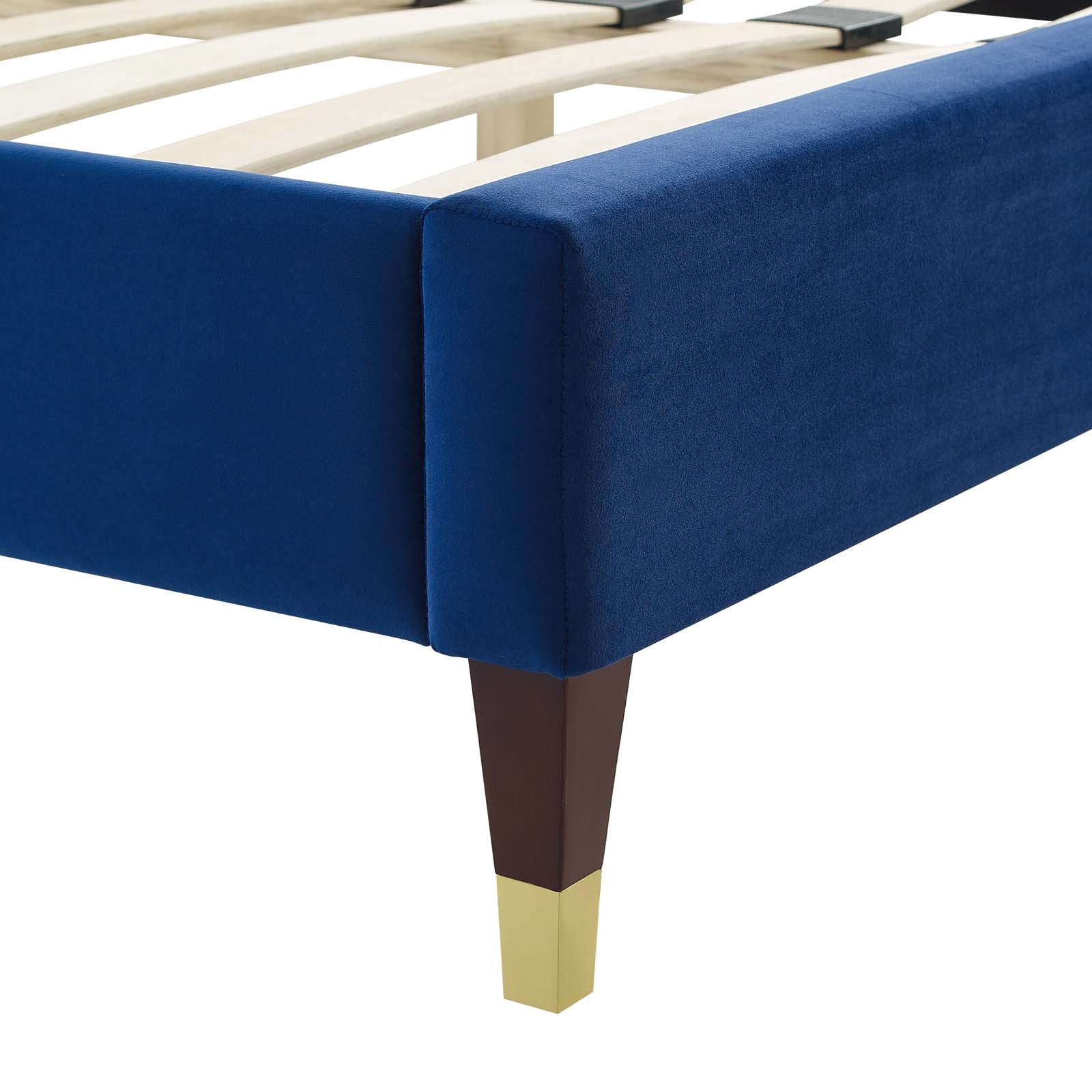 Gwyneth Tufted Performance Velvet Twin Platform Bed
