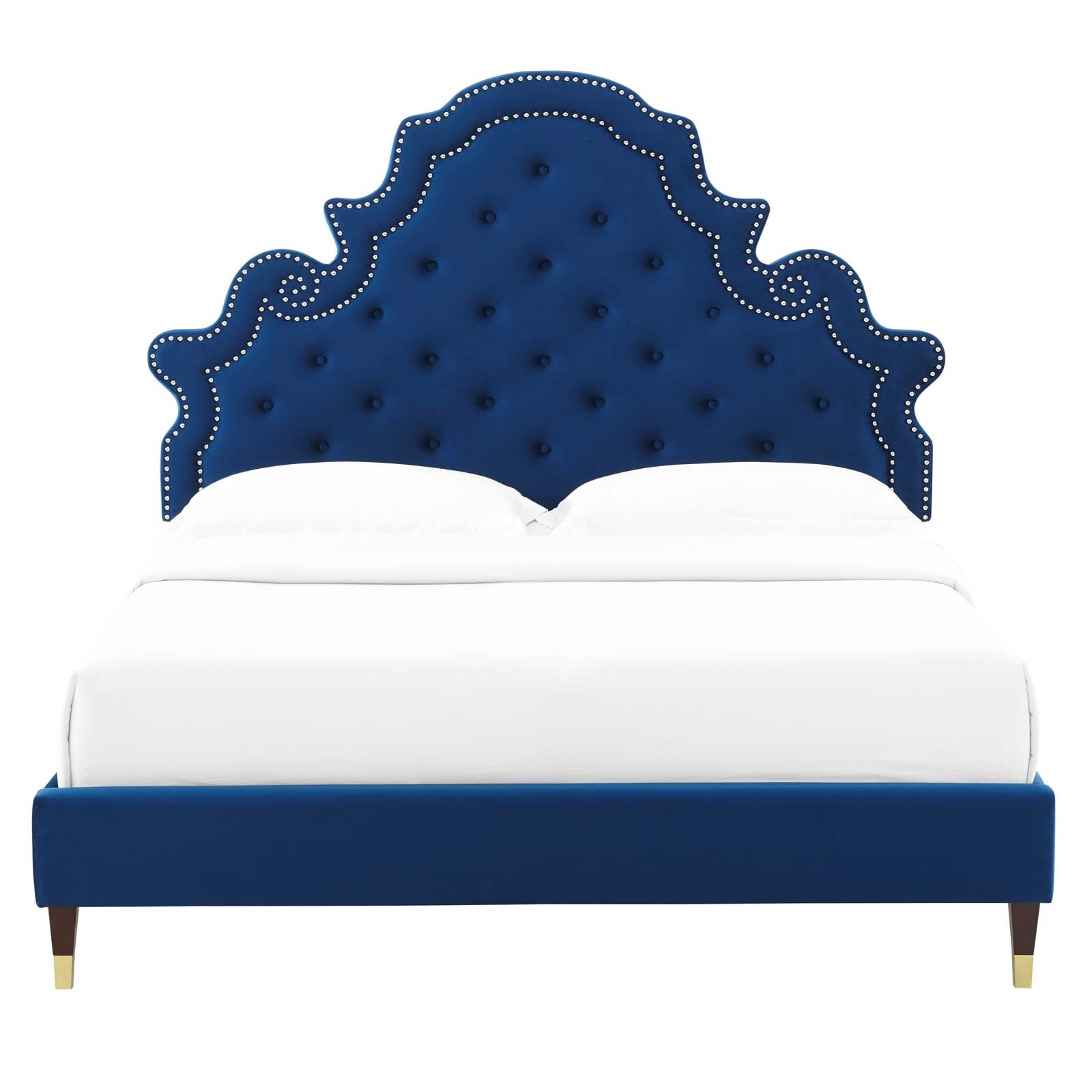 Gwyneth Tufted Performance Velvet Twin Platform Bed